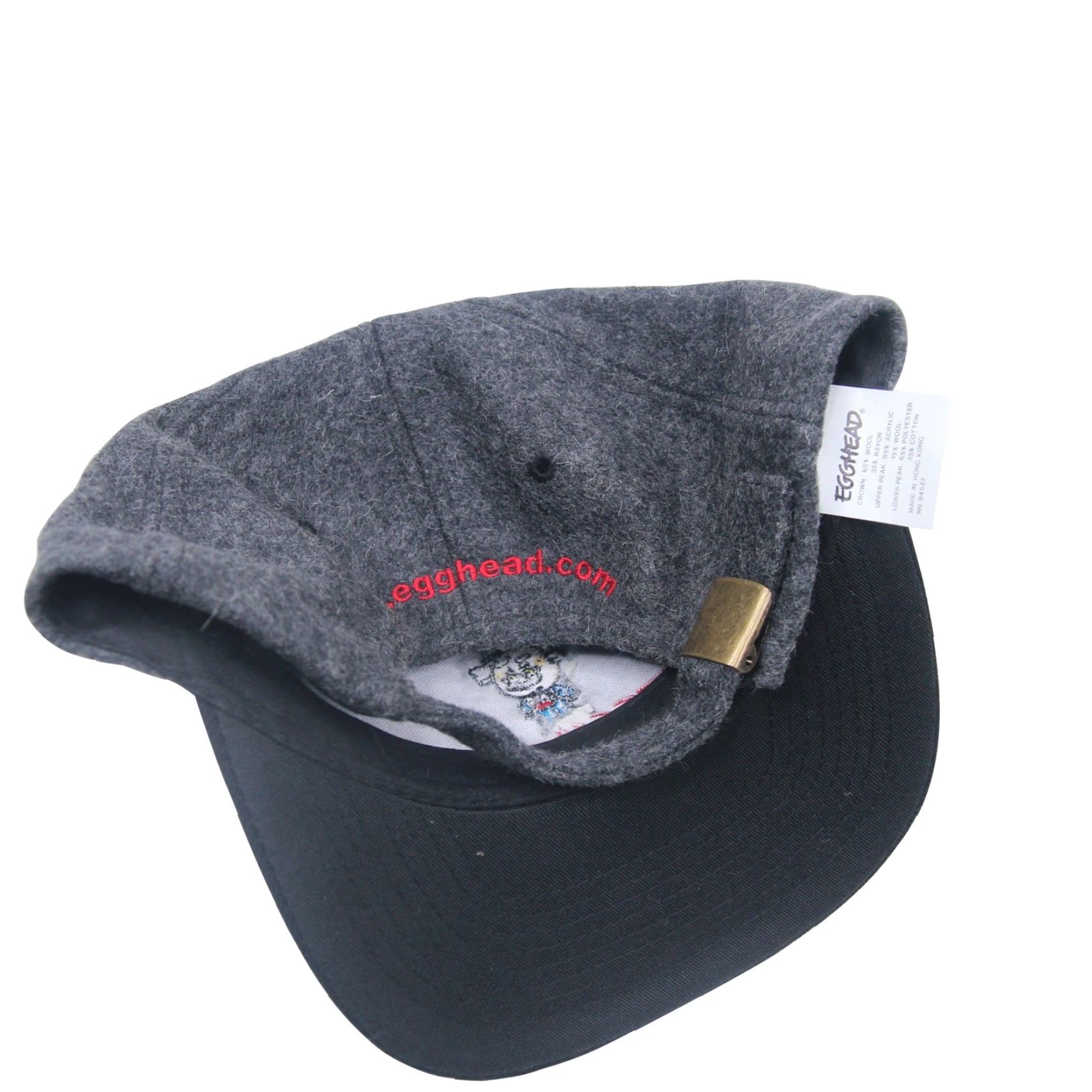 Vintage VINTAGE Egg Head Software Co. Wool Hat Grey Baseball Cap OS Mens Size ONE SIZE - 5 Thumbnail