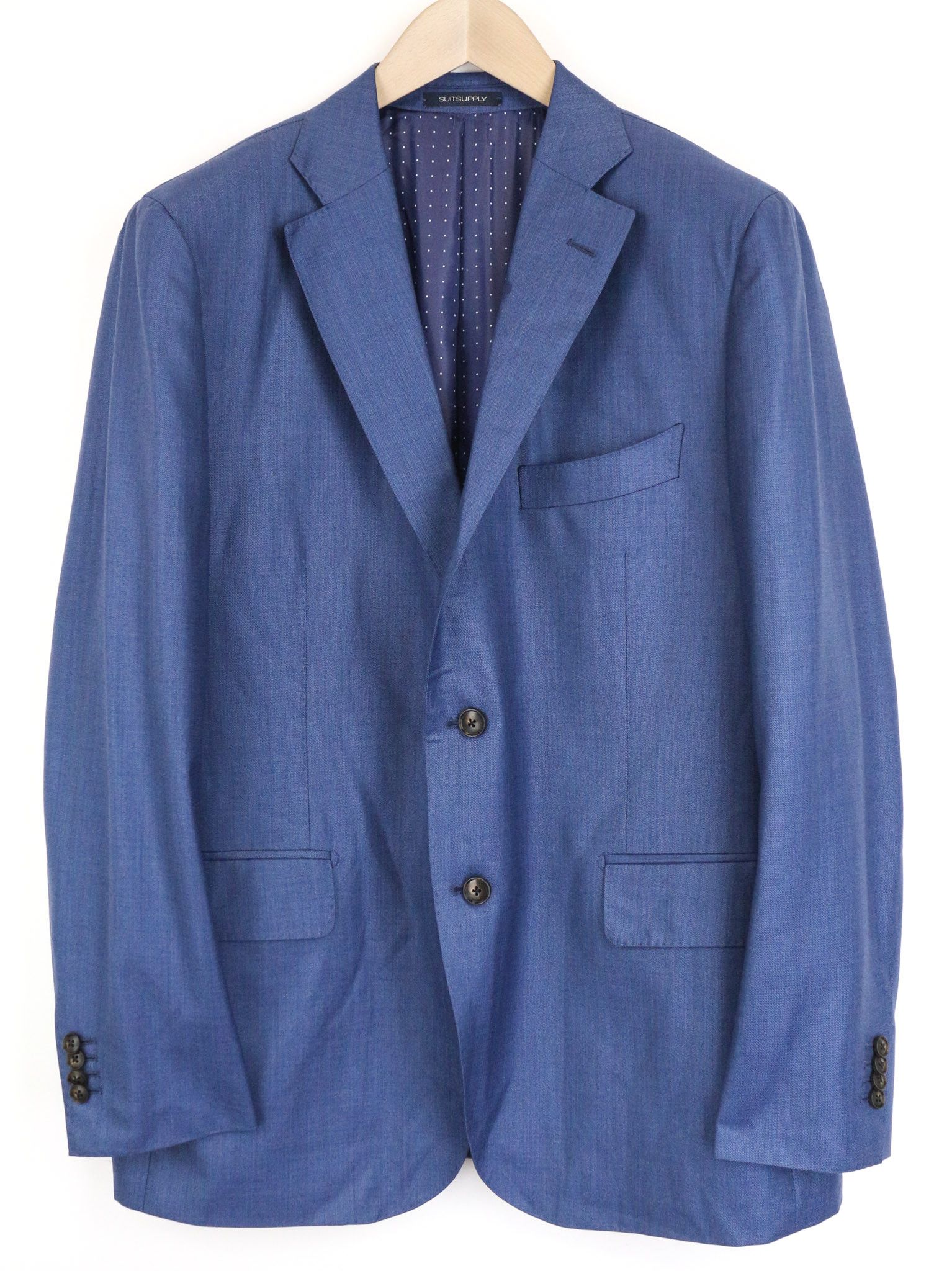 Suitsupply LA SPALLA UK48S Blue Slim Wool S150s Blazer 75610 Size 48S - 1 Thumbnail