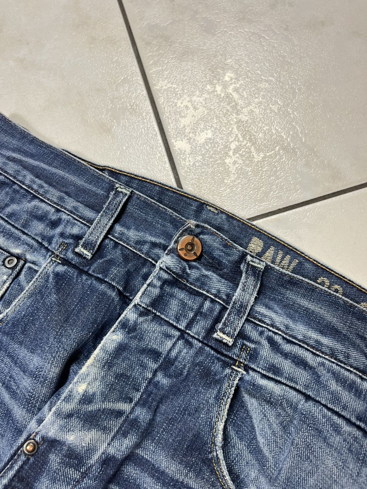 G-Star × If Six Was Nine × Le Grande Bleu (L.G.B.) Vintage G-Star Raw distressed y2k denim jeans rotor straight Size US 31 - 12 Thumbnail