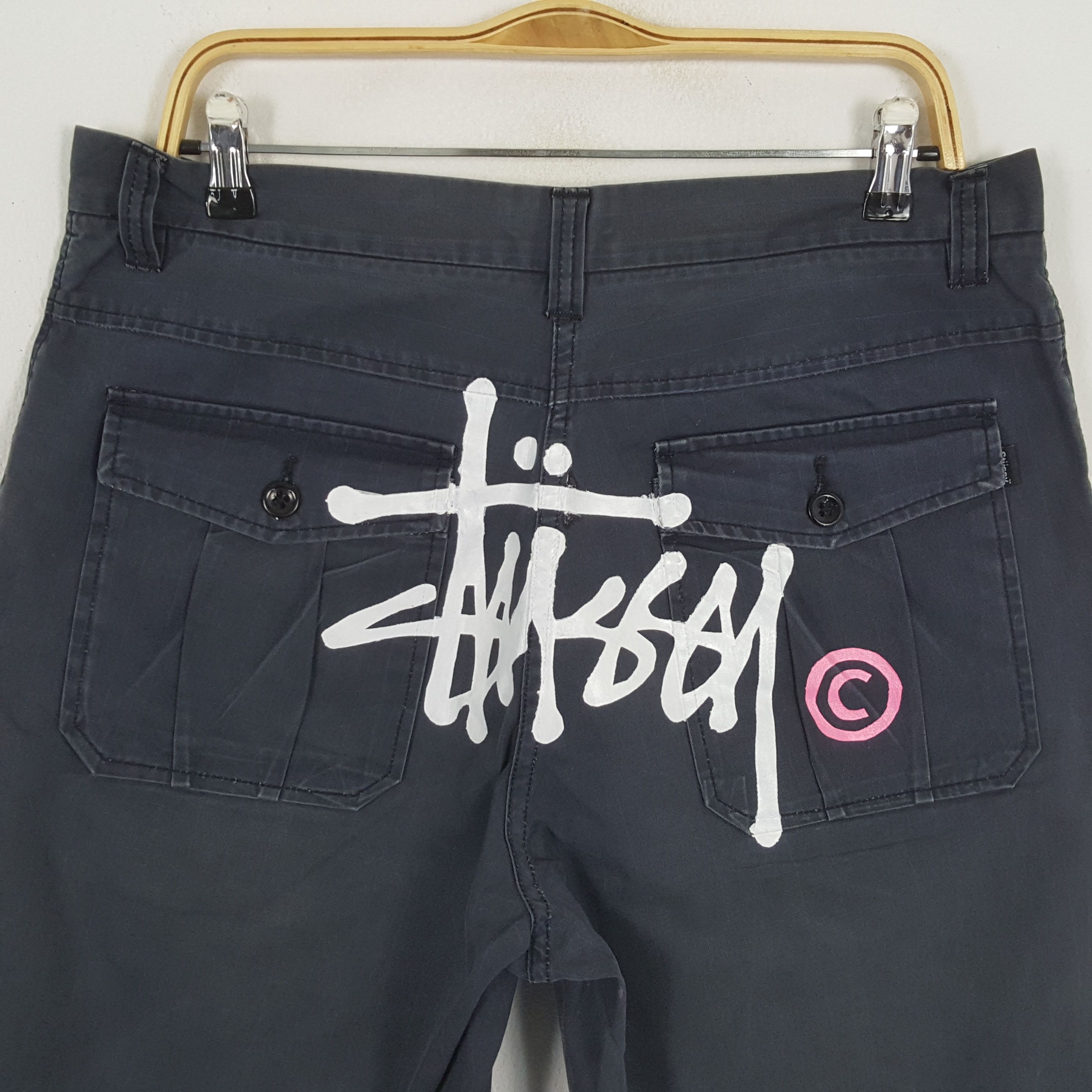 Stussy × Vintage Vintage STUSSY Streetwear Skateboard Short Pants Size US 33 - 2 Thumbnail
