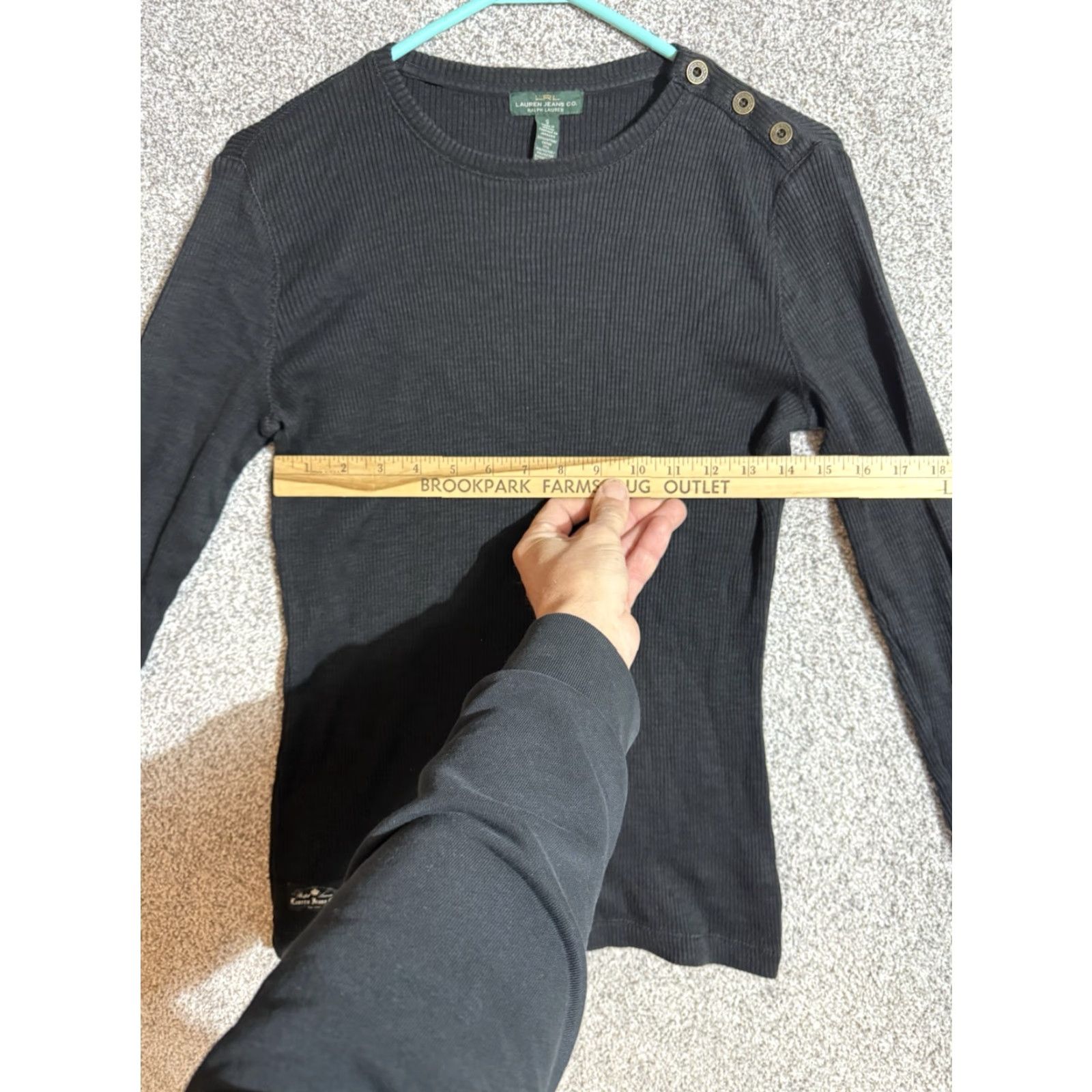 Vintage VINTAGE Lauren Jeans Co. Top Women S T-Shirt Crew Neck Knit Cotton Polyester Casual Black Size S / US 4 / IT 40 - 4 Thumbnail