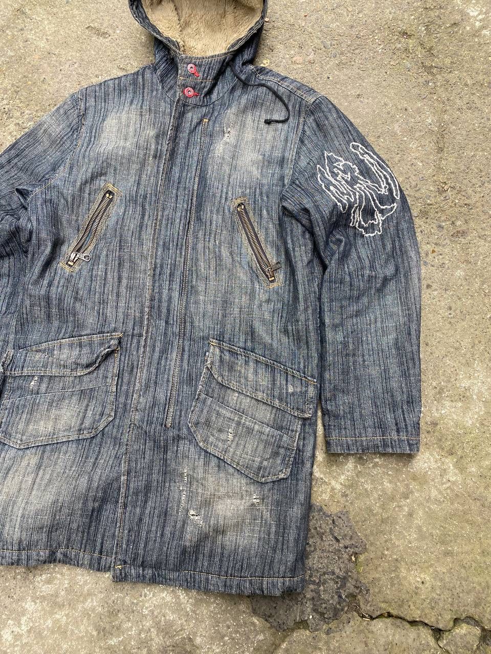 Japanese Brand × Vintage Diesel like if six was nine style mohair distressed jacket Size US XL / EU 56 / 4 - 3 Thumbnail