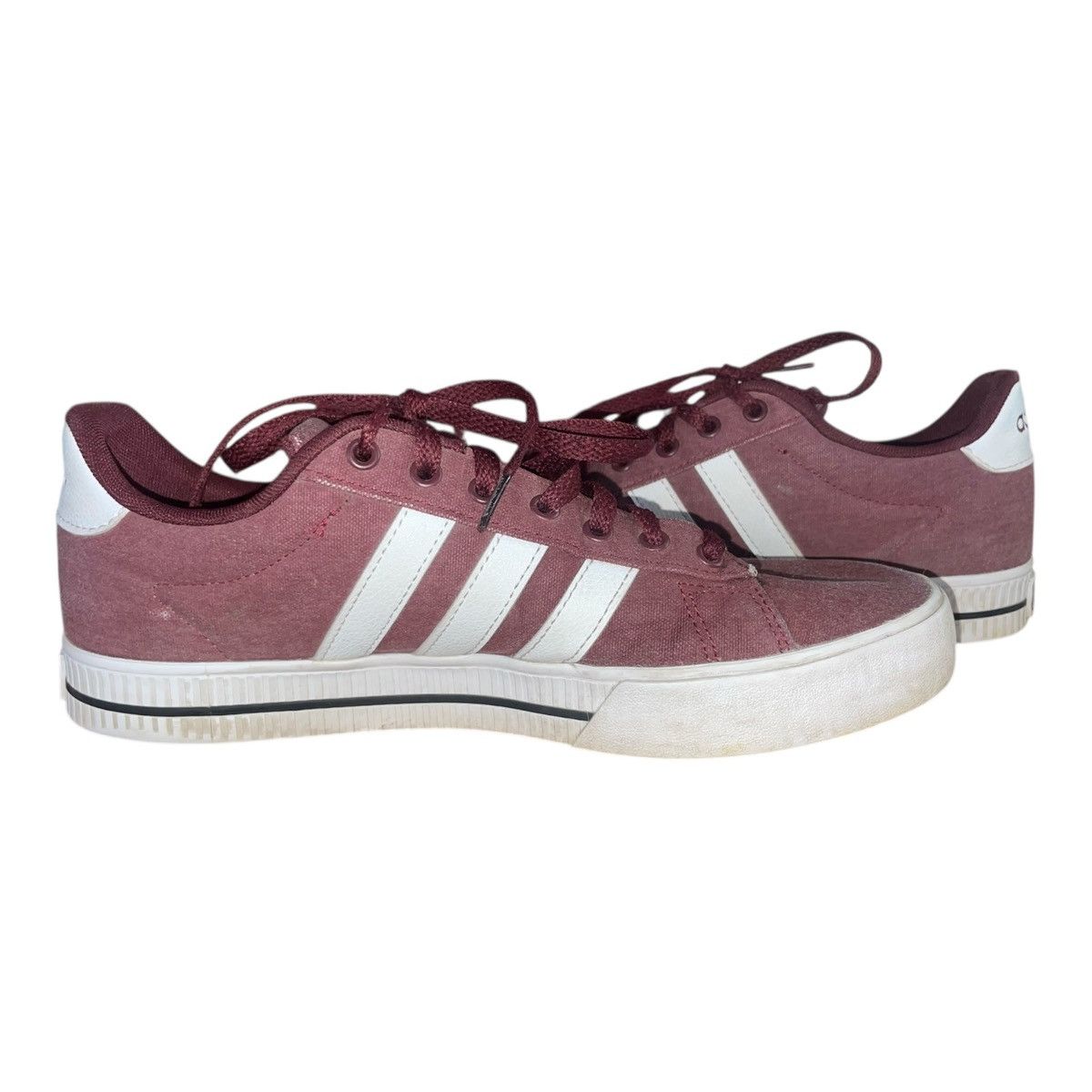 Adidas adidas Men's Daily 3.0 Burgundy /White Skate Sneakers Sz 9 Size US 9 / EU 42 - 4 Thumbnail