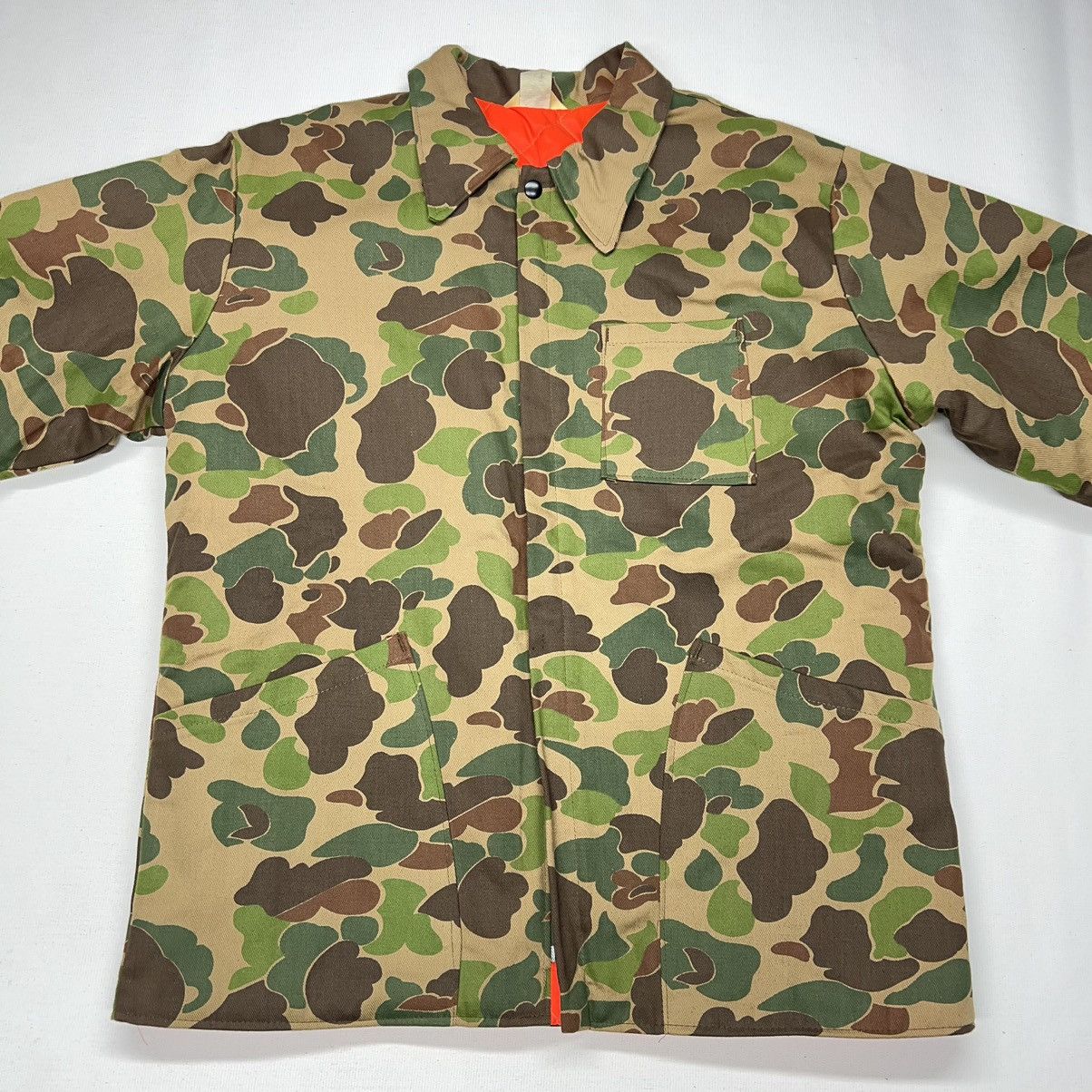 Vintage VTG Ranger Jacket Duck Camo Orange Lined Quilted Canvas 90s Size US M / EU 48-50 / 2 - 9 Thumbnail