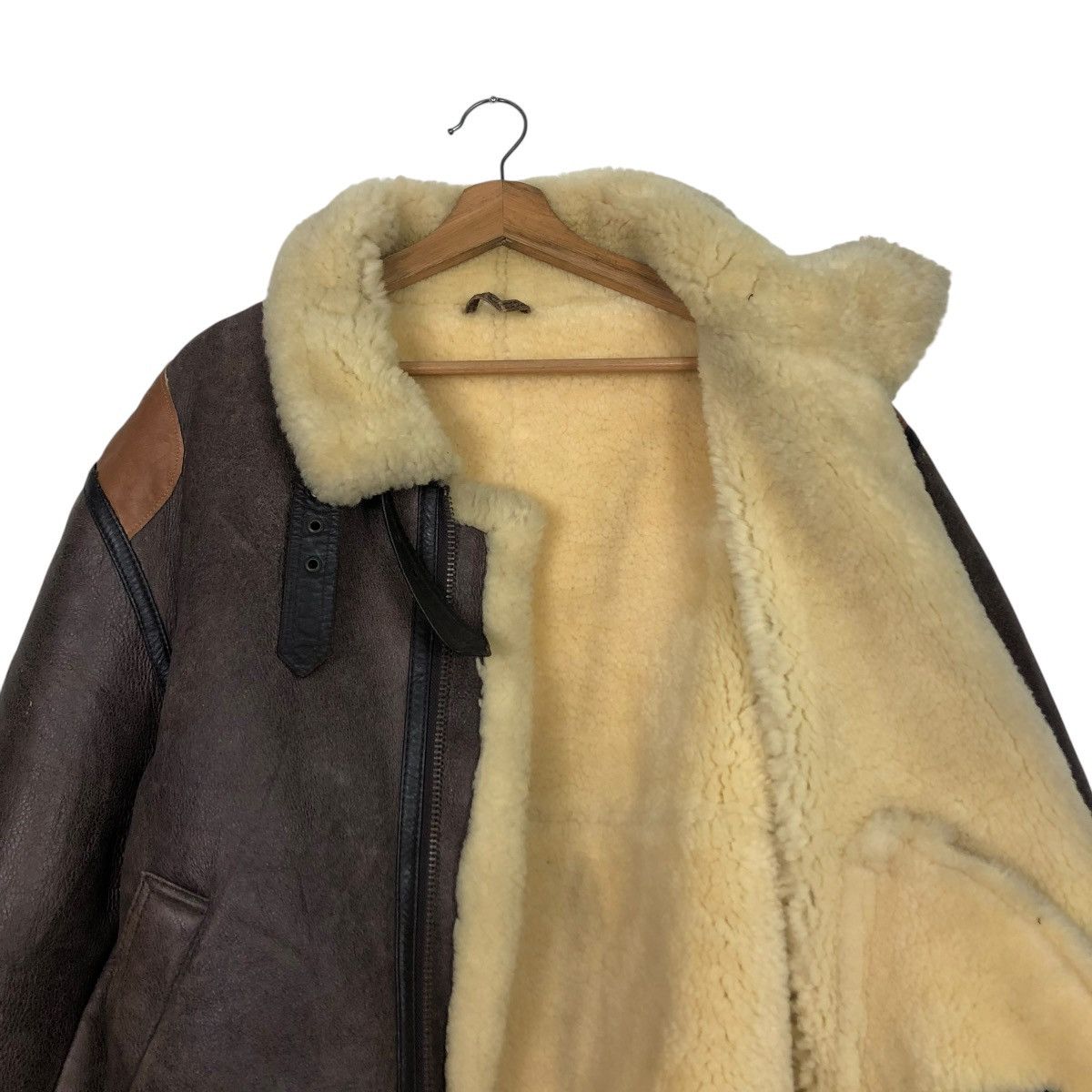 Vintage 🔥VTG LEATHER JACKET SHEARLING B3 PALMUS LIFE ISSEY MIYAKE Size US M / EU 48-50 / 2 - 14 Thumbnail