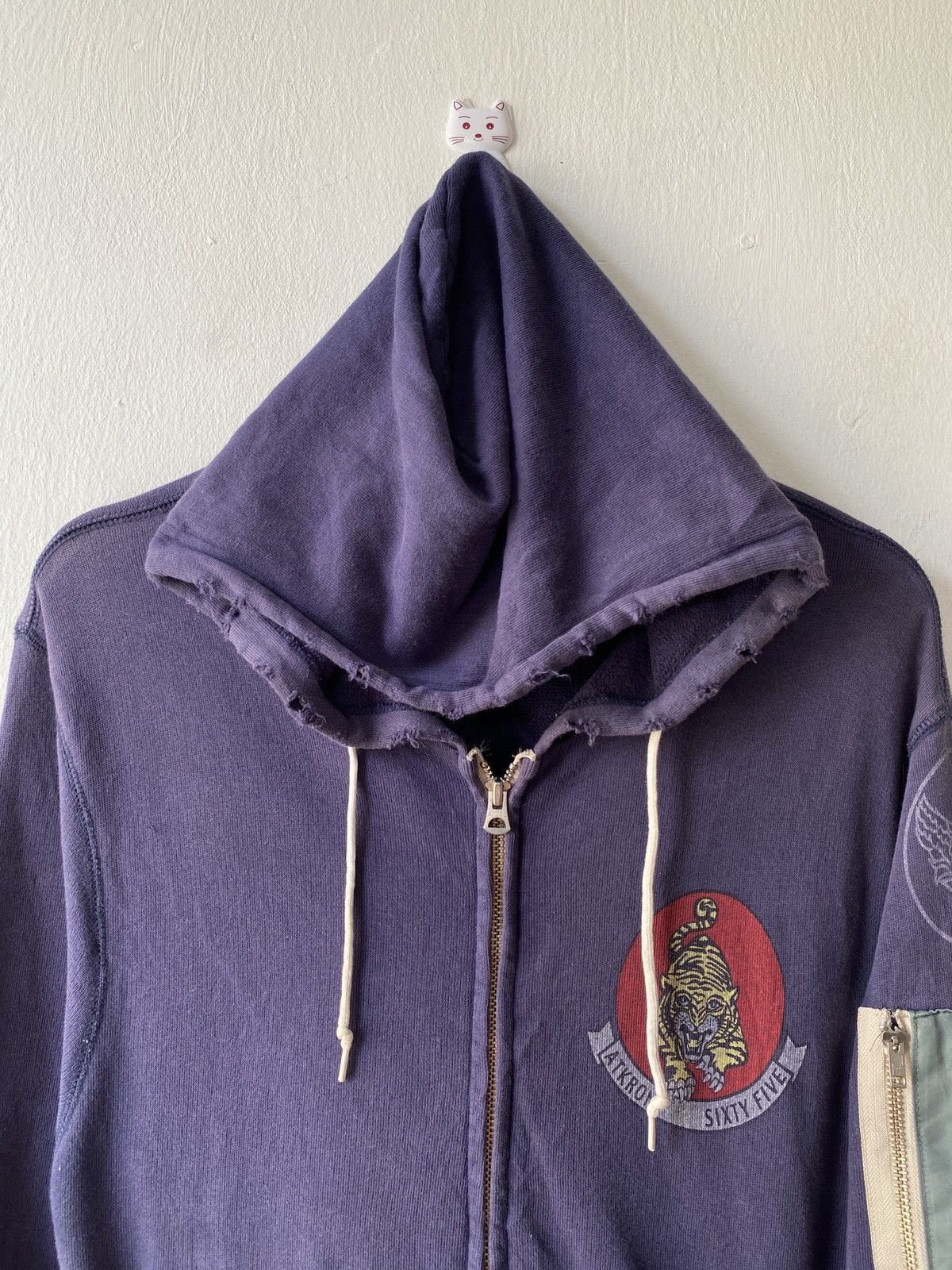 Avirex Vintage Avirex USAF Atkron Sixty Five Distressed Hoodie Size US M / EU 48-50 / 2 - 3 Thumbnail