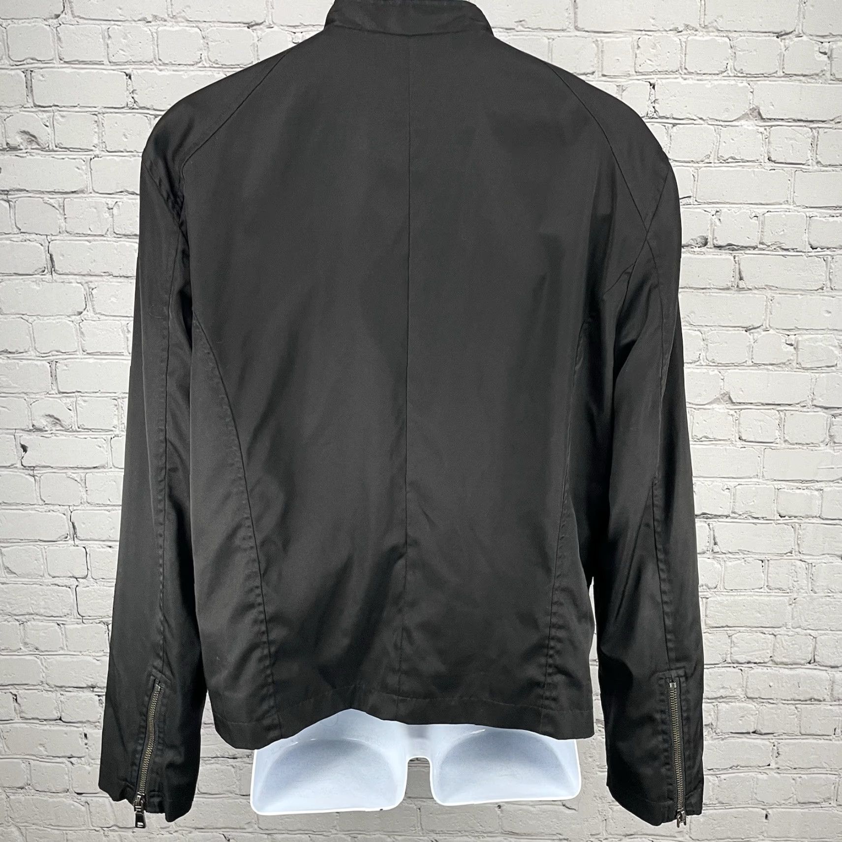 Vintage Foreign Exchange Black Zipped Lightweight Lined Band Collar Jacket Size Large L Mens Size US L / EU 52-54 / 3 - 2 Thumbnail