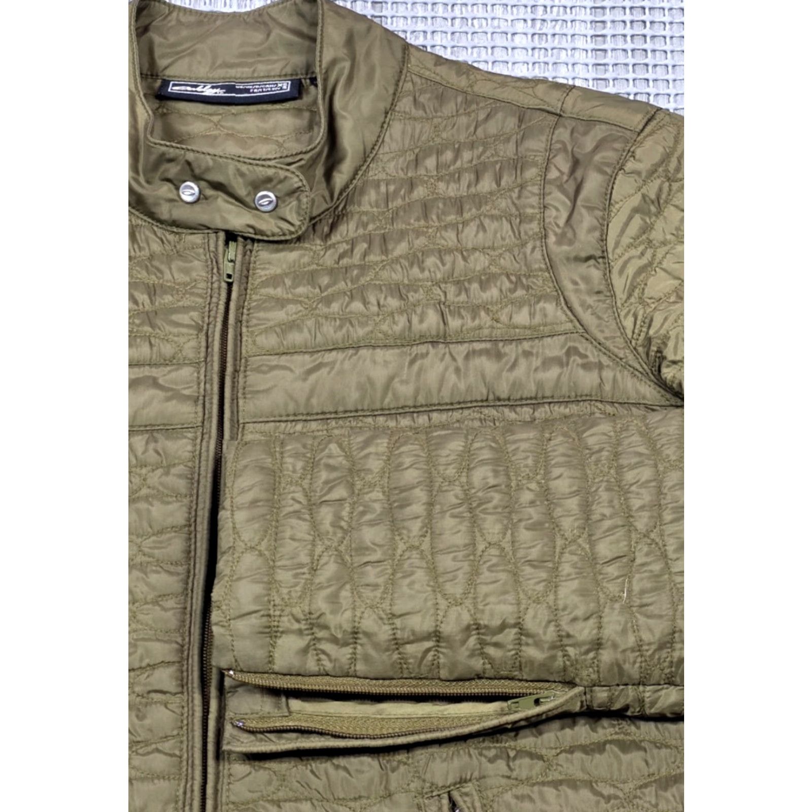 Oakley Oakley Moto Biker Jacket Full Zip Quilted Micro Puffer Olive Pink Womens XS Size XS / US 0-2 / IT 36-38 - 5 Thumbnail