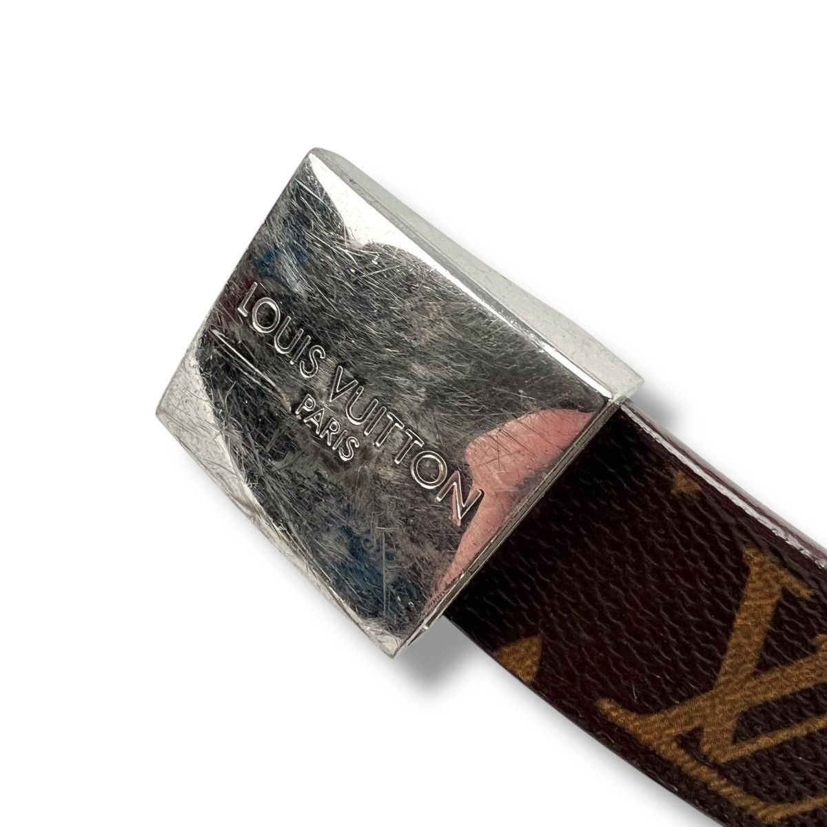 Gucci Louis Vuitton Monogram Square Buckle Belt Size 32 - 4 Thumbnail