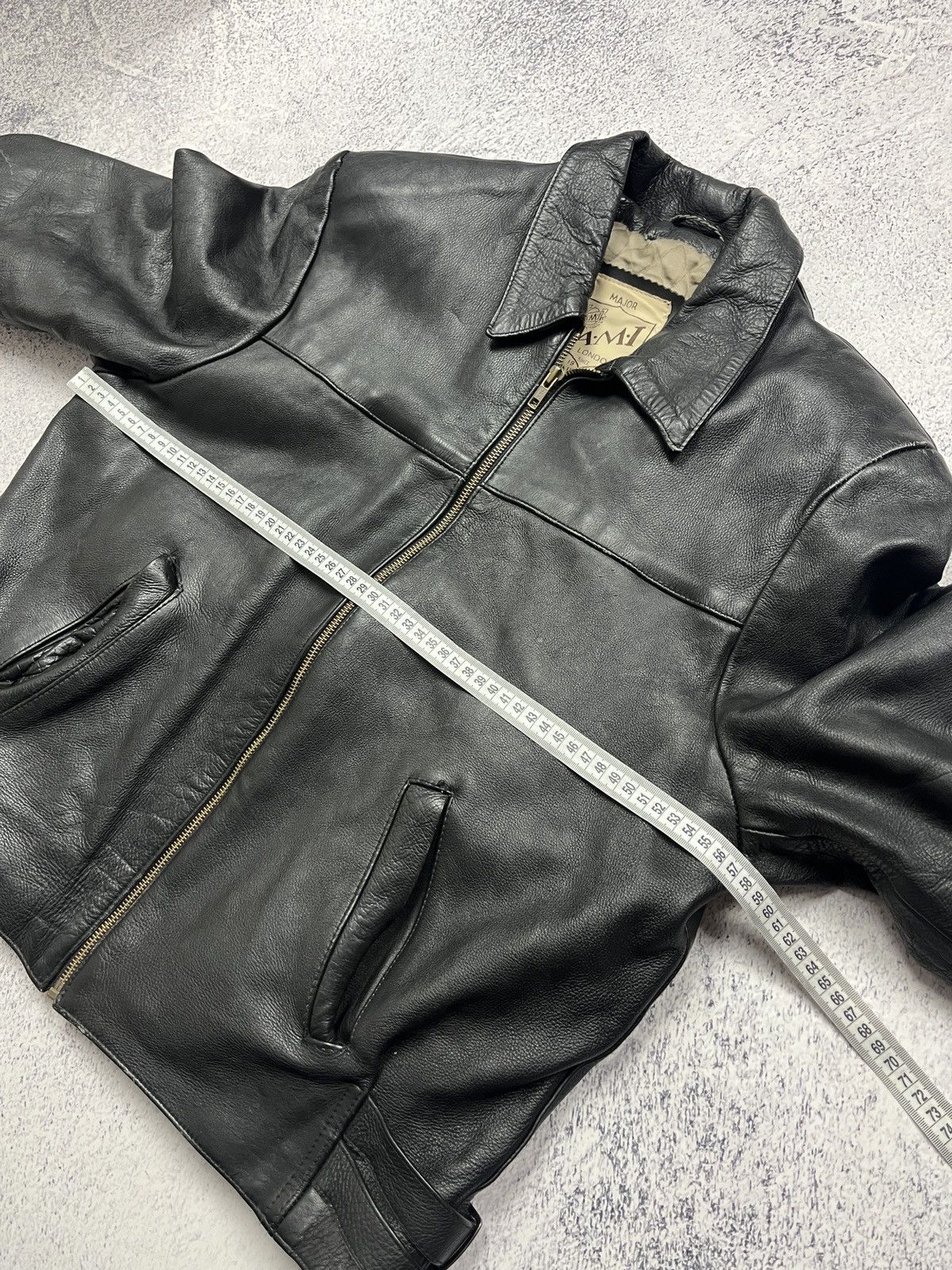 AMI Y2K Vintage AMI Leather Jacket Moto Streetwear Style USA VTG Size US S / EU 44-46 / 1 - 24 Thumbnail