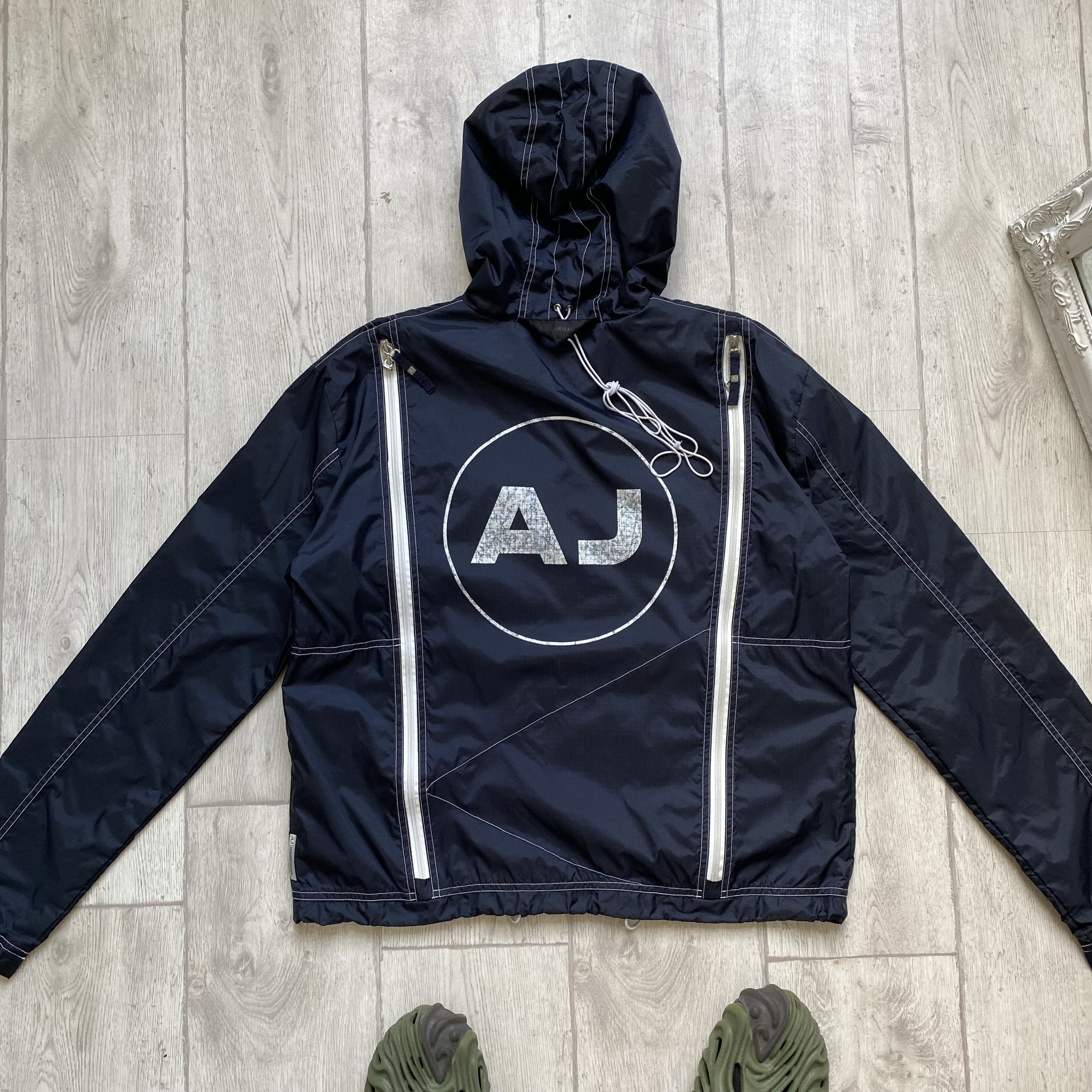 Vintage Emporio Armani Jeans Nylon jacket Multi-Zip Big logo