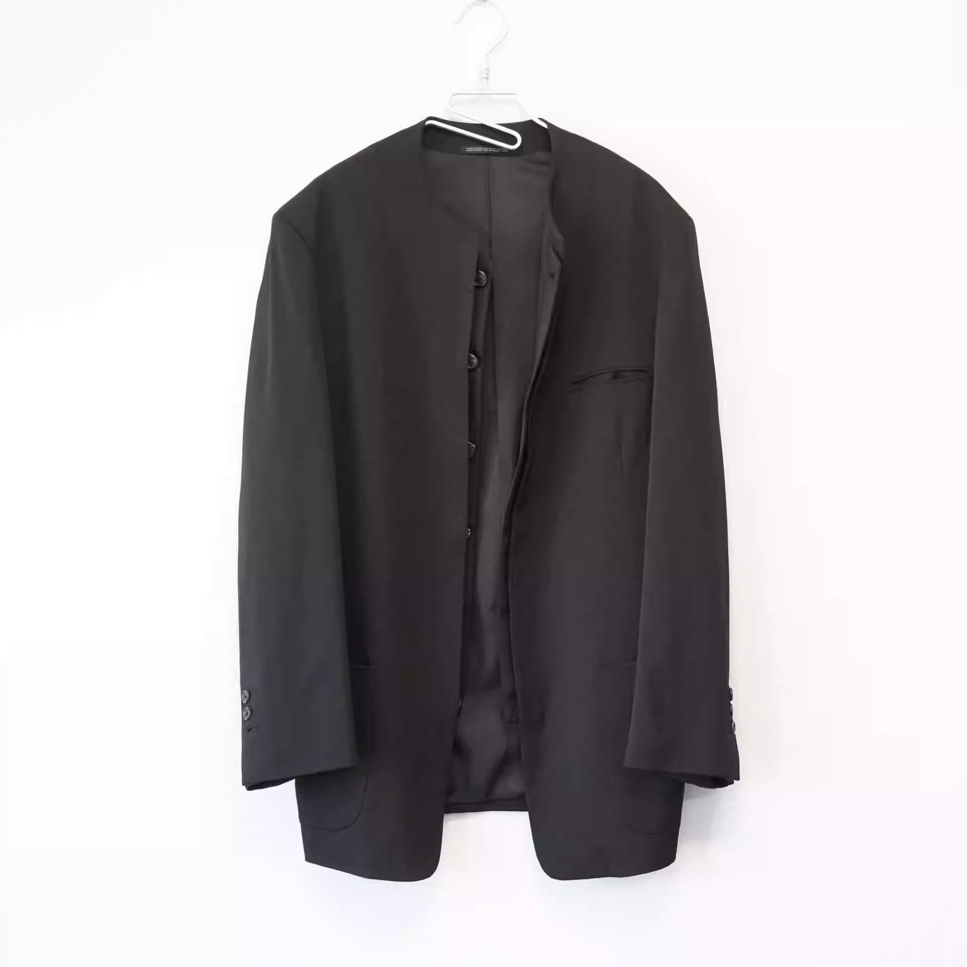 Yohji Yamamoto 95AW Collarless Double Wool Jacket