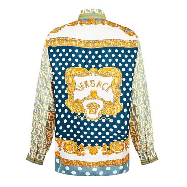 Versace o1g2r1mq0824 Barocco Polka Shirts in Multicolor Size US L / EU 52-54 / 3 - 2 Thumbnail