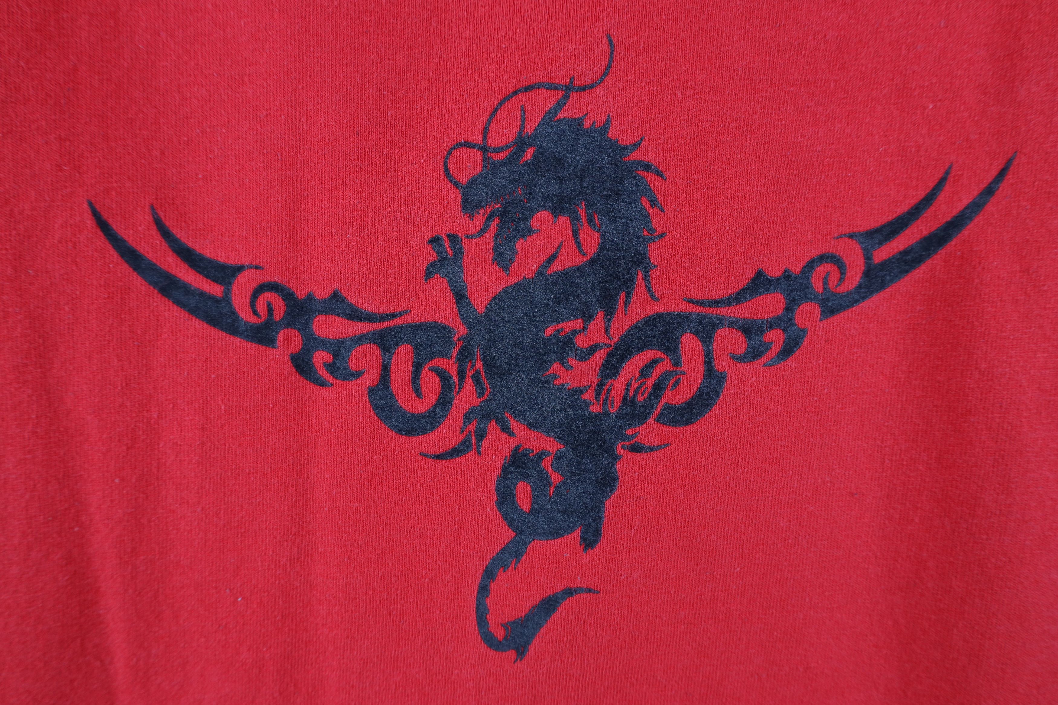Vintage Vintage 90s Y2K Streetwear Dragon Long Sleeve T-Shirt Cotton Size US L / EU 52-54 / 3 - 4 Thumbnail