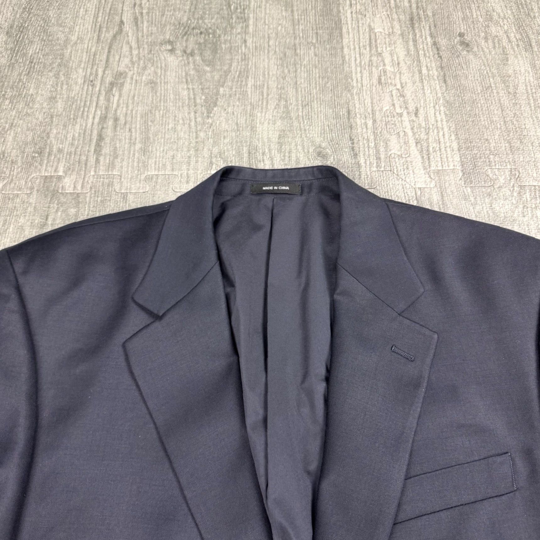 Ralph Lauren VTG LAUREN RALPH LAUREN PREPPY TWO-BUTTON WOOL SPORT COAT BLAZER 43R BLUE NOTCH LAPEL SINGLE-BREASTED VINTAGE Mens Size 46R - 2 Thumbnail