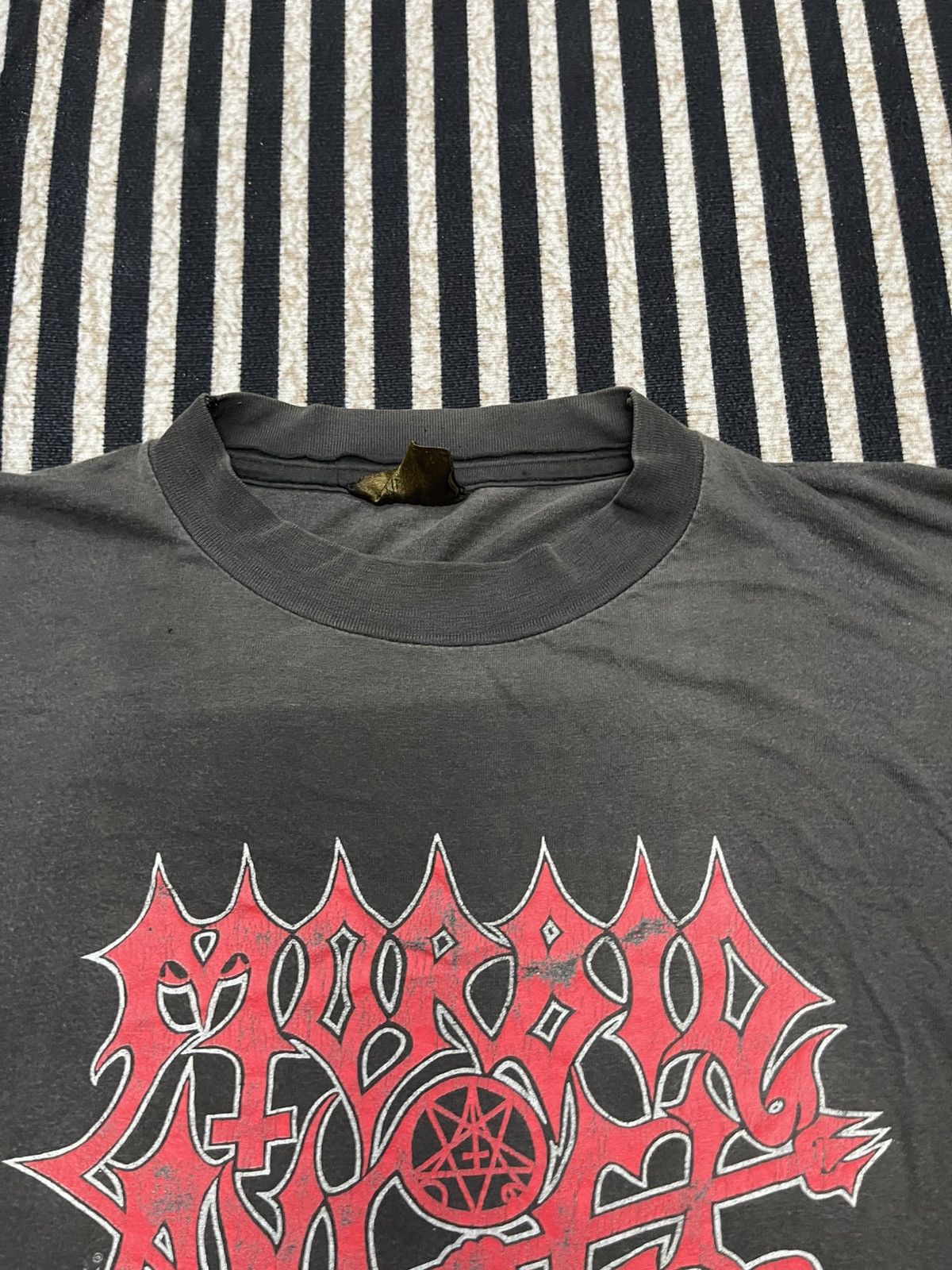 Band Tees VINTAGE 1990 MORBIT ANGEL CHAPEL OF GHOULS OVERALL FADED Size US XL / EU 56 / 4 - 9 Thumbnail