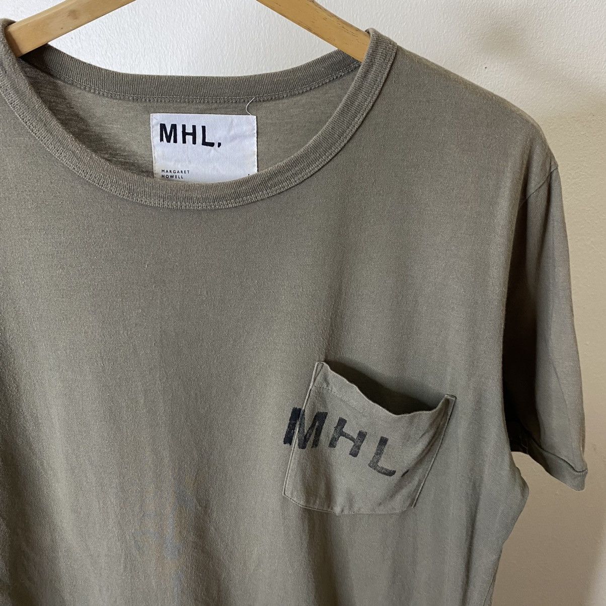 Margaret Howell Margaret Howell MHL Singlet Pocket Olive T Shirt Size US L / EU 52-54 / 3 - 2 Thumbnail