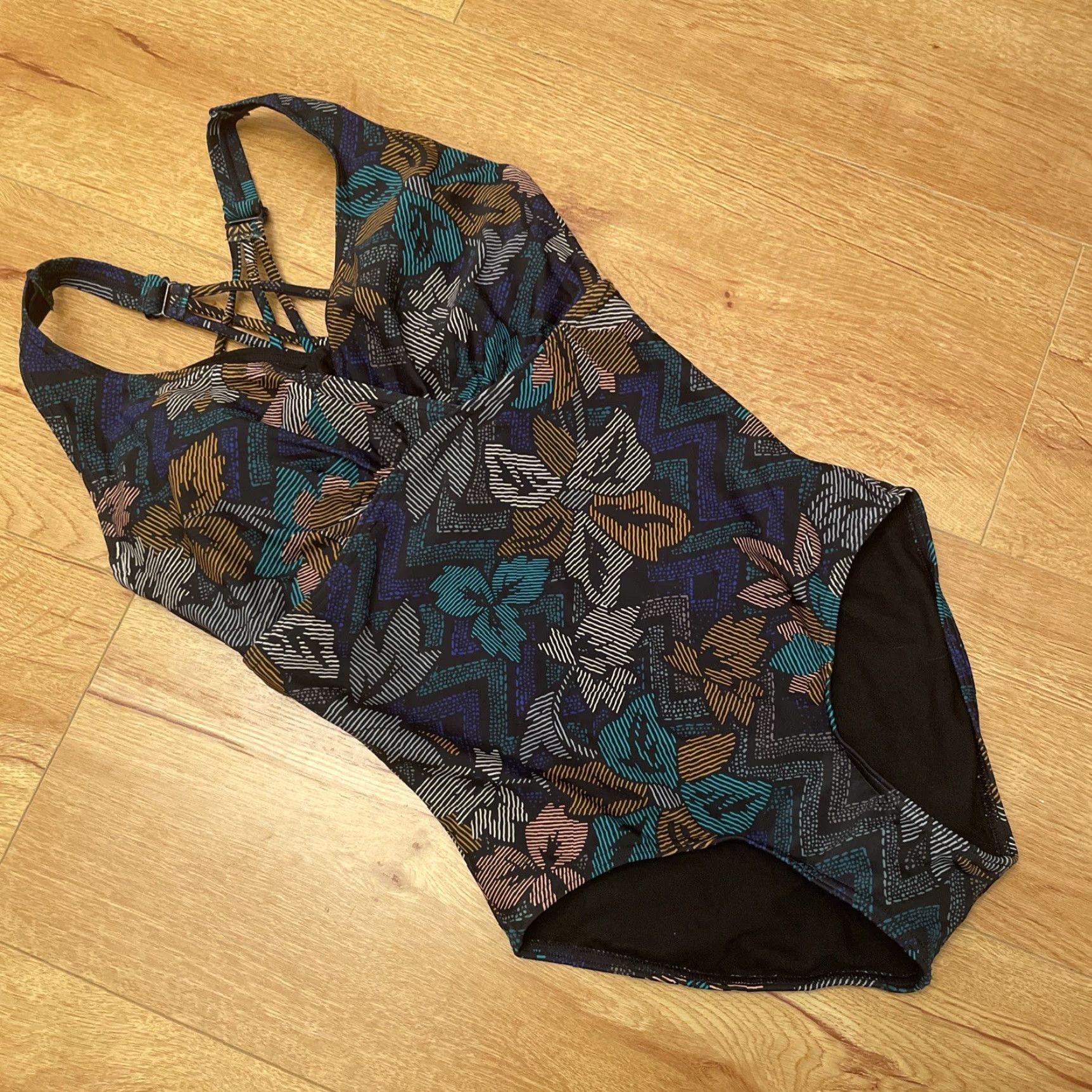 Prana Prana One Piece Swimsuit Women XS New Green Floral Bohemian NWT Strappy Size ONE SIZE - 3 Thumbnail