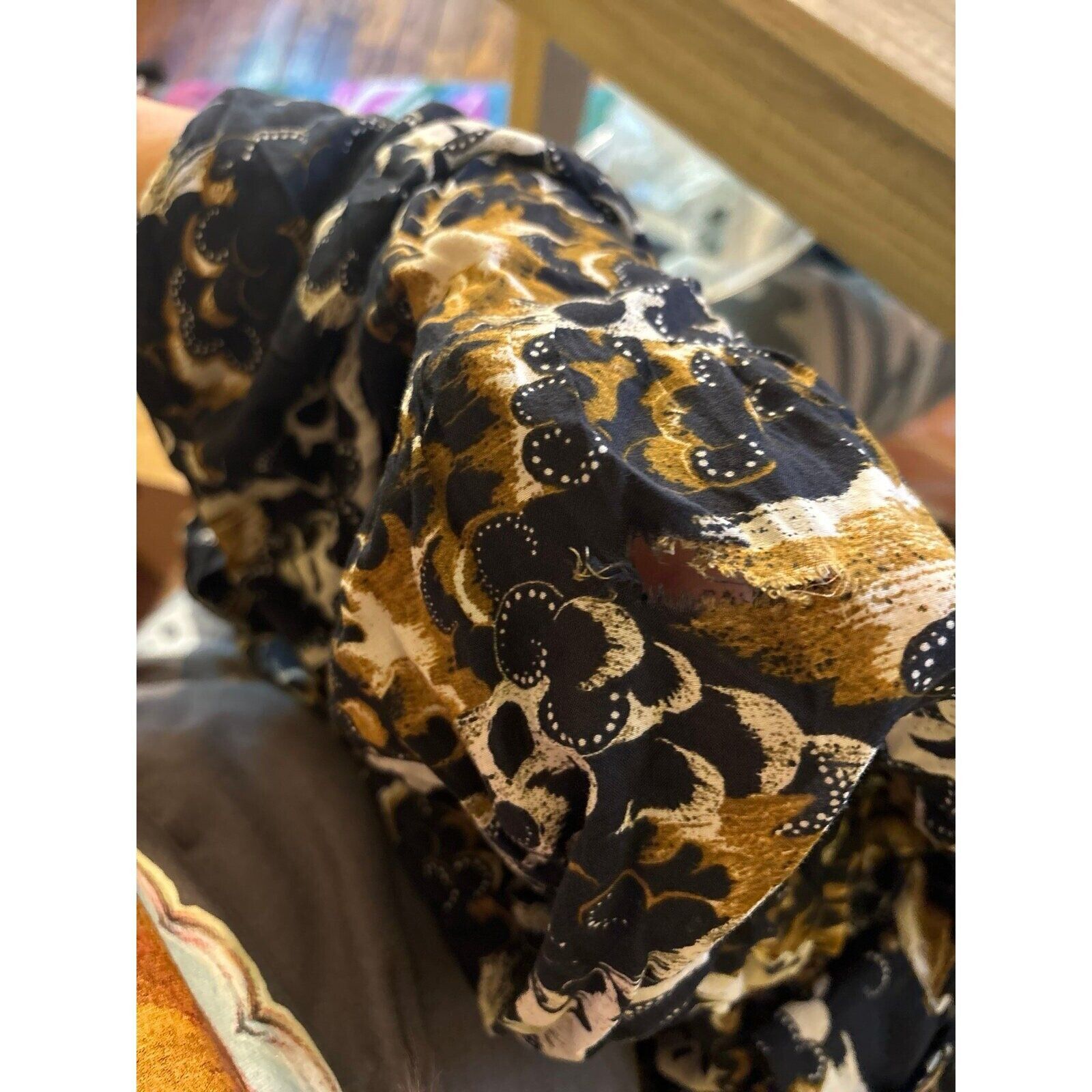 Scotch & Soda rtr Scotch & soda small rust black floral Long Sleeve dress Size S / US 4 / IT 40 - 9 Thumbnail