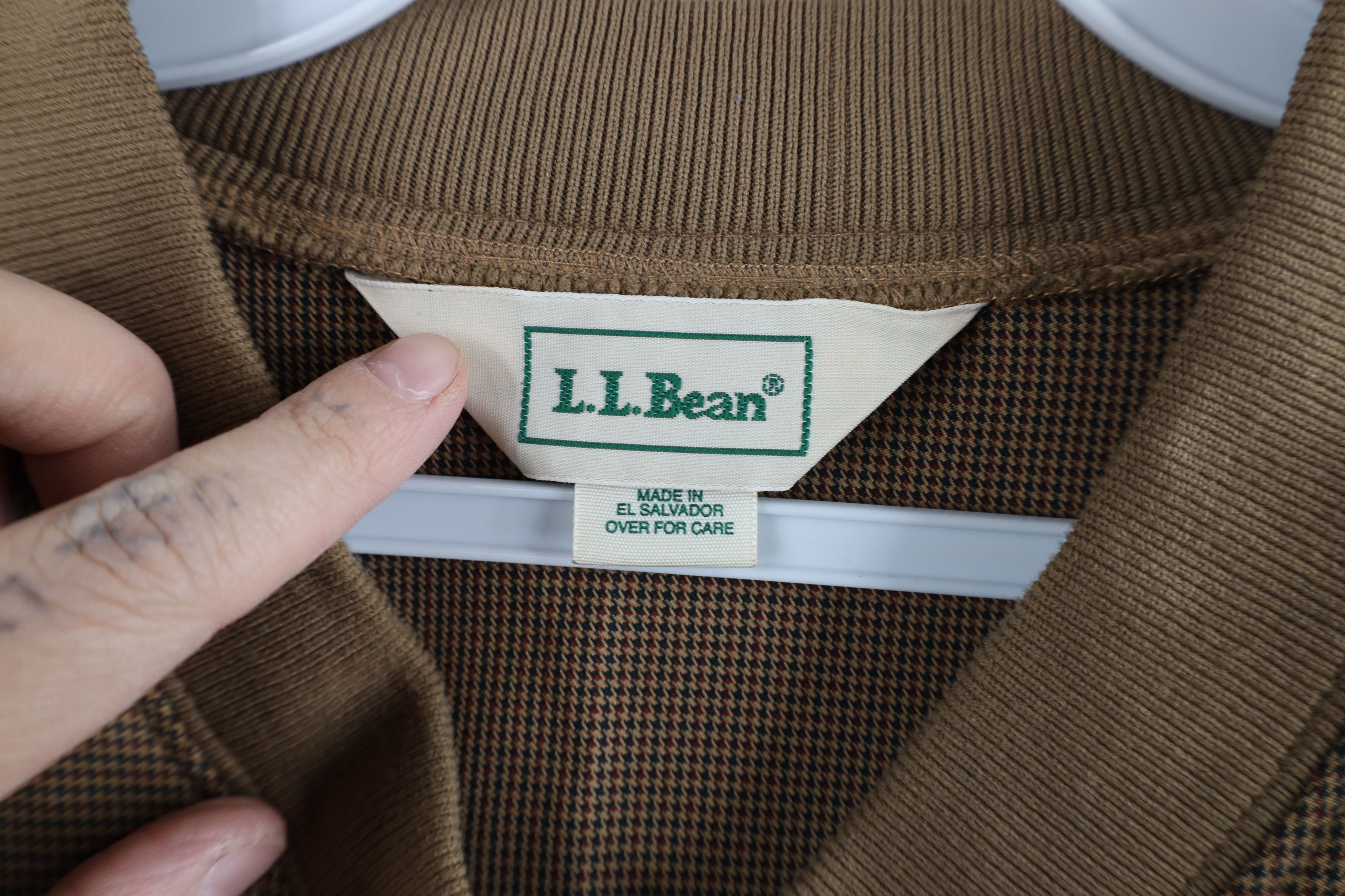 L.L. Bean × Vintage Vintage 90s LL Bean Houndstooth Pullover Windbreaker Jacket Size US L / EU 52-54 / 3 - 7 Thumbnail
