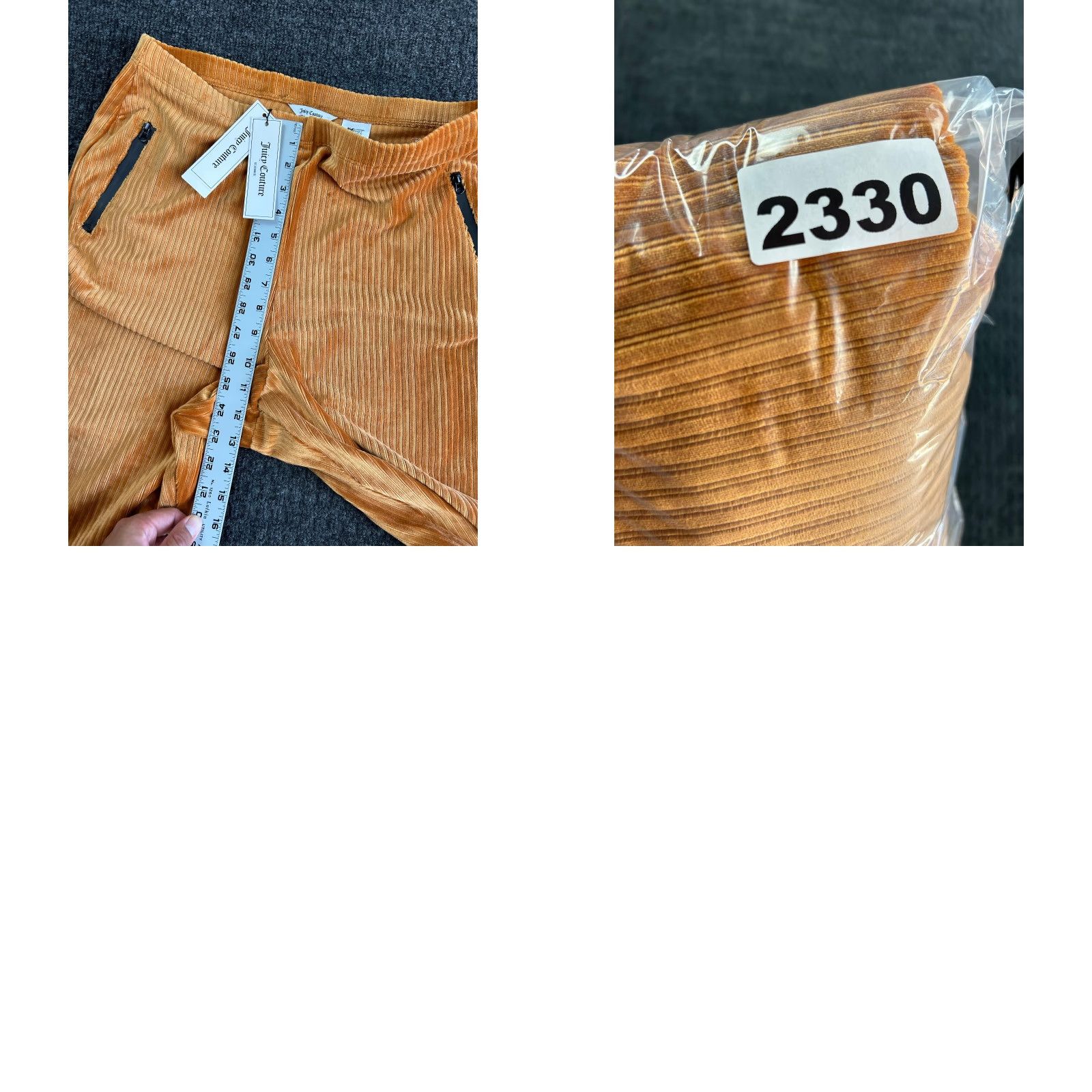 Juicy Couture Juicy Couture Textured Pull On Pants XL Orange Copper California Sunrise NEW Size 40" / US 18 - 8 Thumbnail