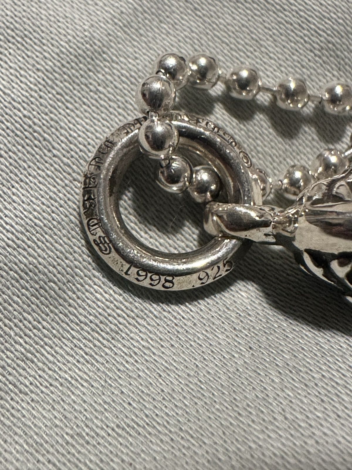 Chrome Hearts Chrome hearts Tiny Ch Cross Charm with ball Chain Size ONE SIZE - 4 Thumbnail