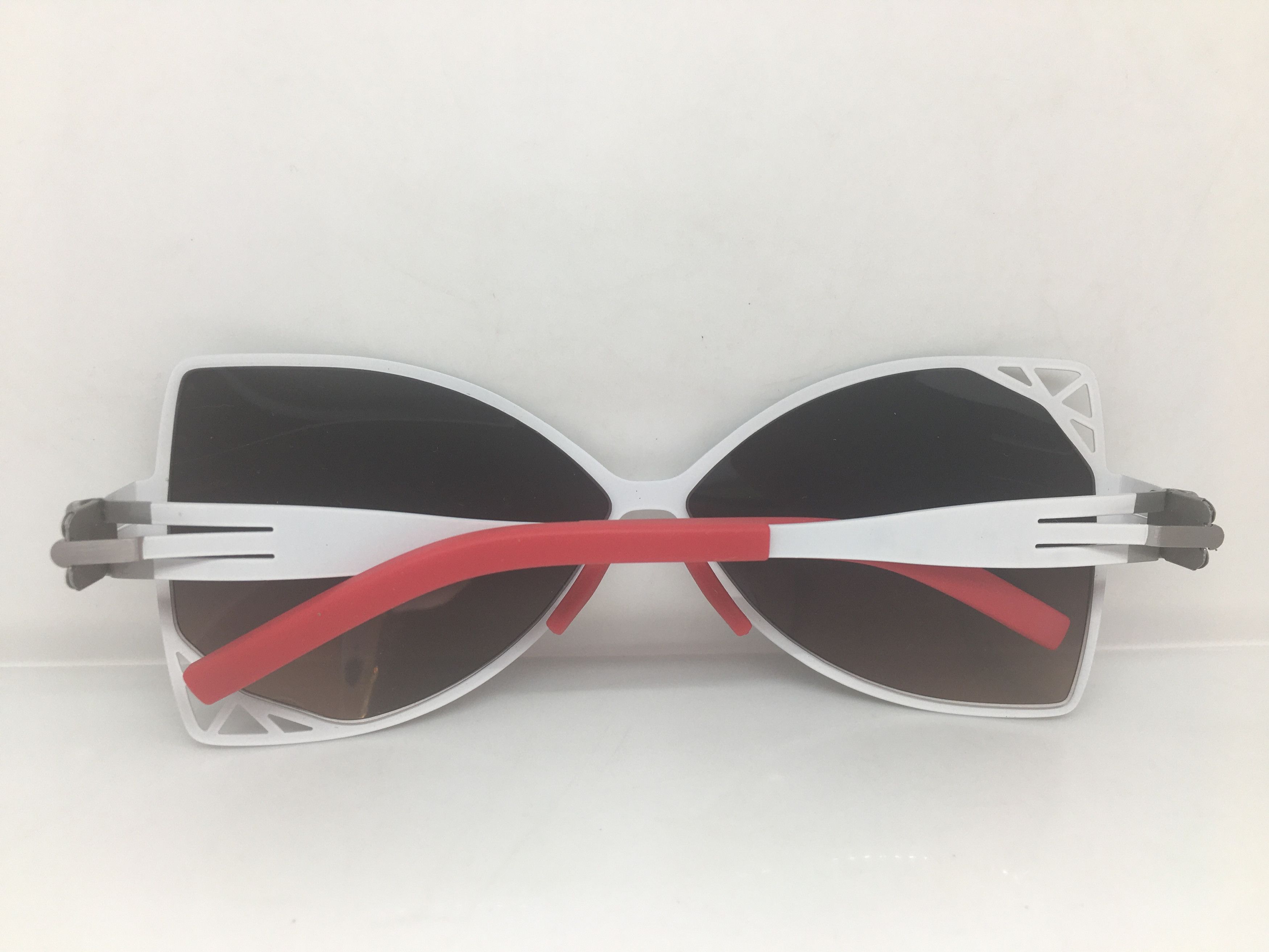 Other White Alloy AsymmetricCat Eye Sunglasses Frame Size ONE SIZE - 6 Thumbnail