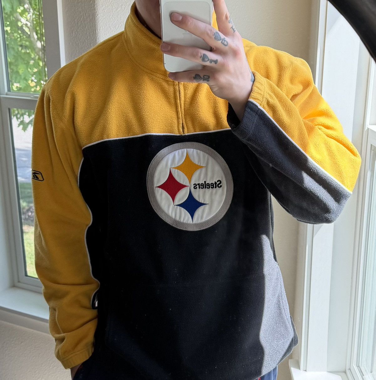 Reebok Vintage Steelers Reebok NFL Fleece Pullover XL Size US XL / EU 56 / 4 - 2 Thumbnail