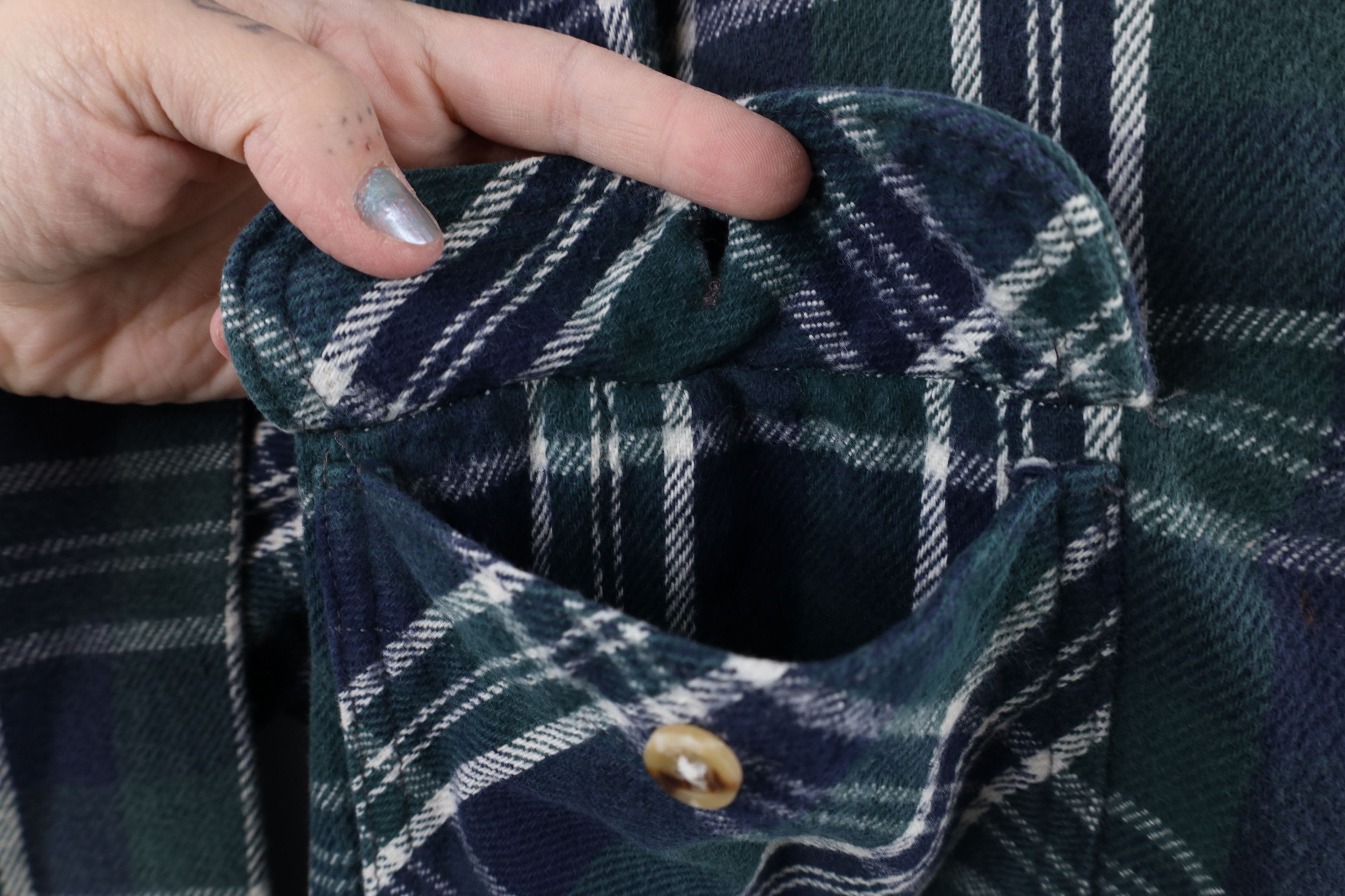 FiveBrother × Vintage Vintage 90s Five Brother Heavyweight Button Shirt Plaid Size US XL / EU 56 / 4 - 4 Thumbnail