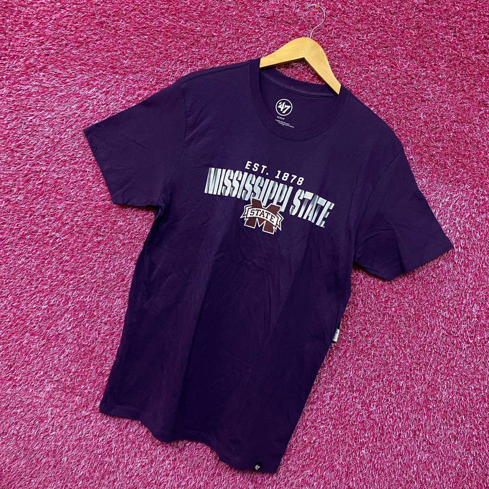 47 Mississippi state purple Tshirt size medium Size US M / EU 48-50 / 2 - 3 Thumbnail
