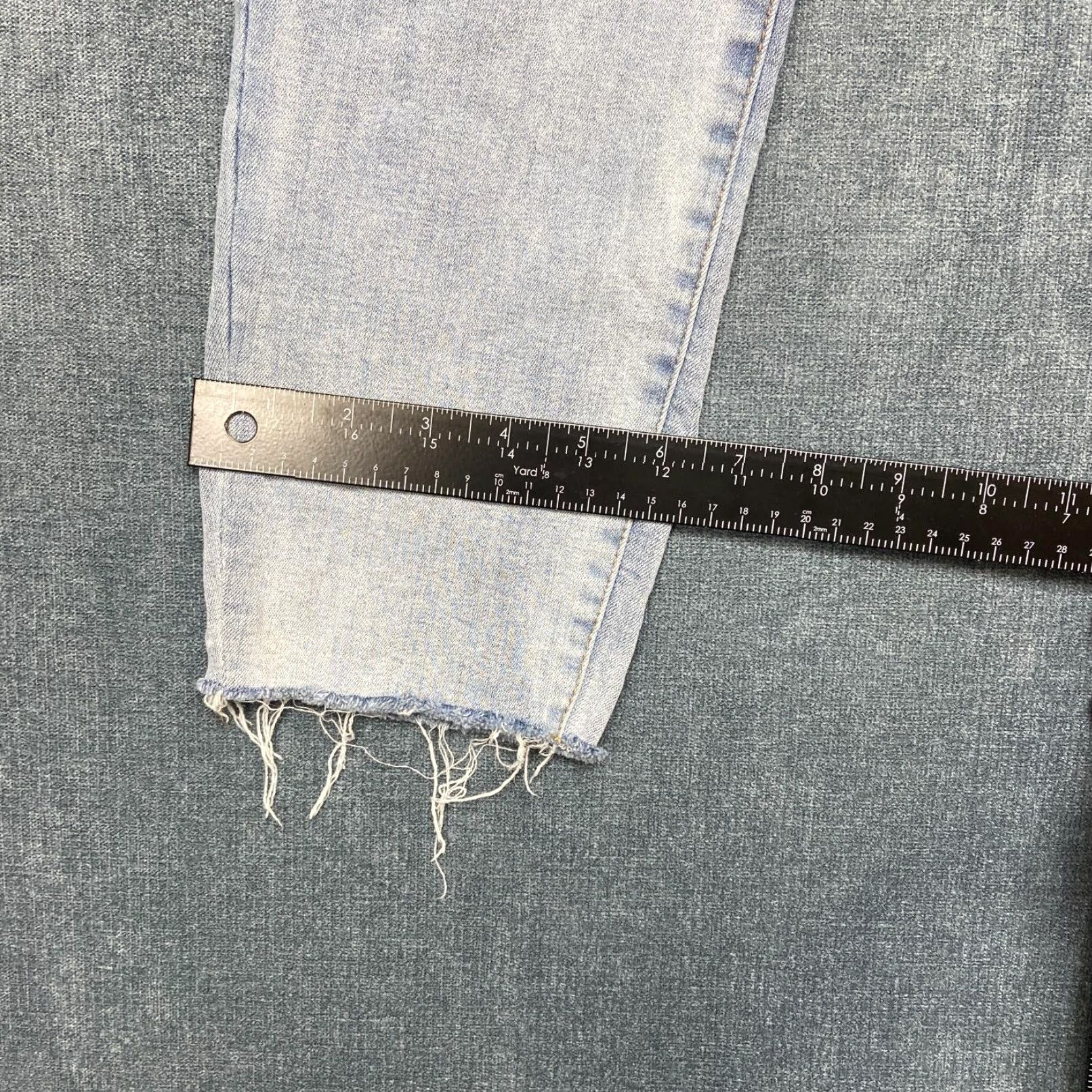 Aeropostale Aeropostale Curvy Jegging Jeans Womens 14 Blue Distressed Frayed Hem High Rise Size 36" / US 14 / IT 50 - 6 Thumbnail