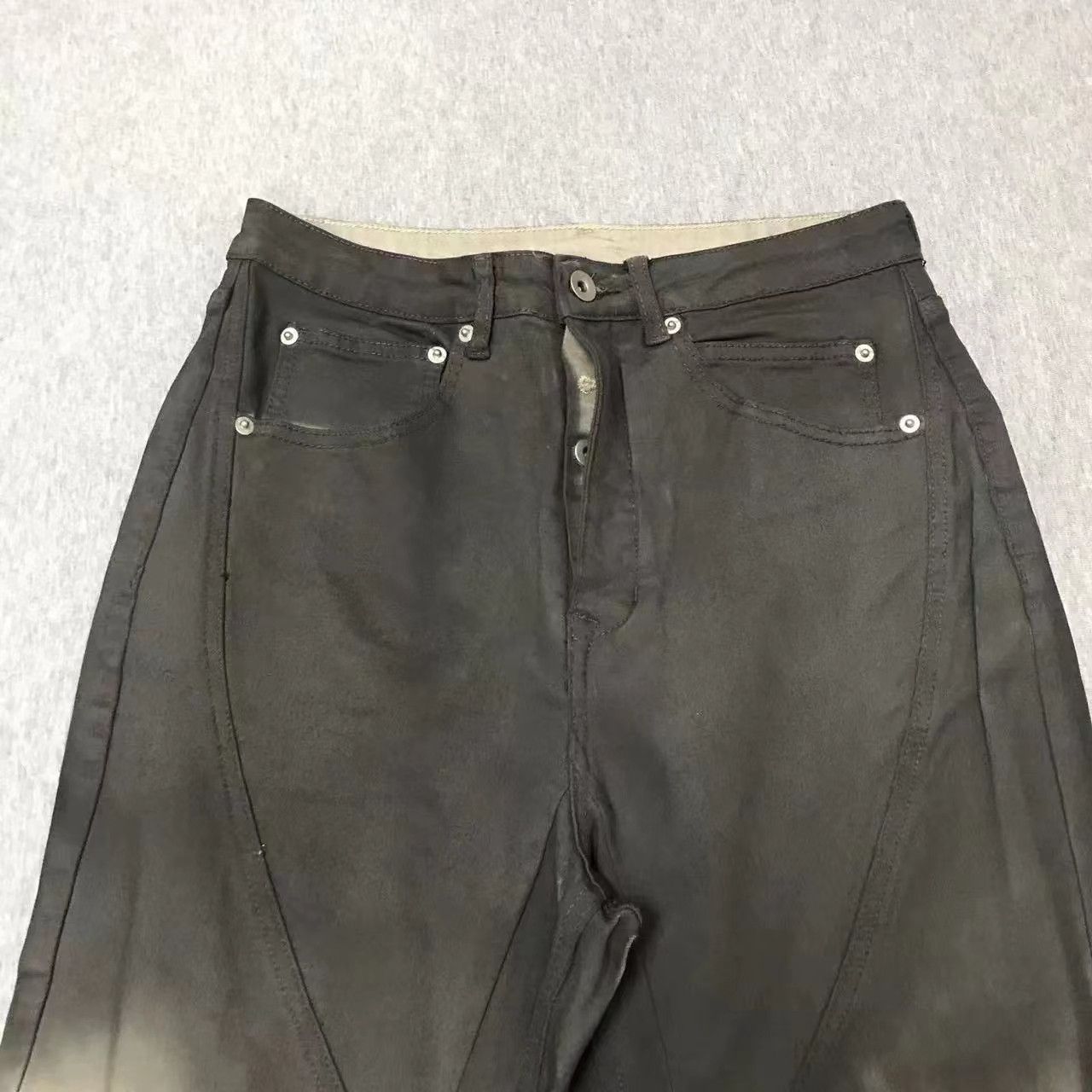Japanese Brand vintage ombre wash micro-flare jeans Size US 34 / EU 50 - 3 Thumbnail