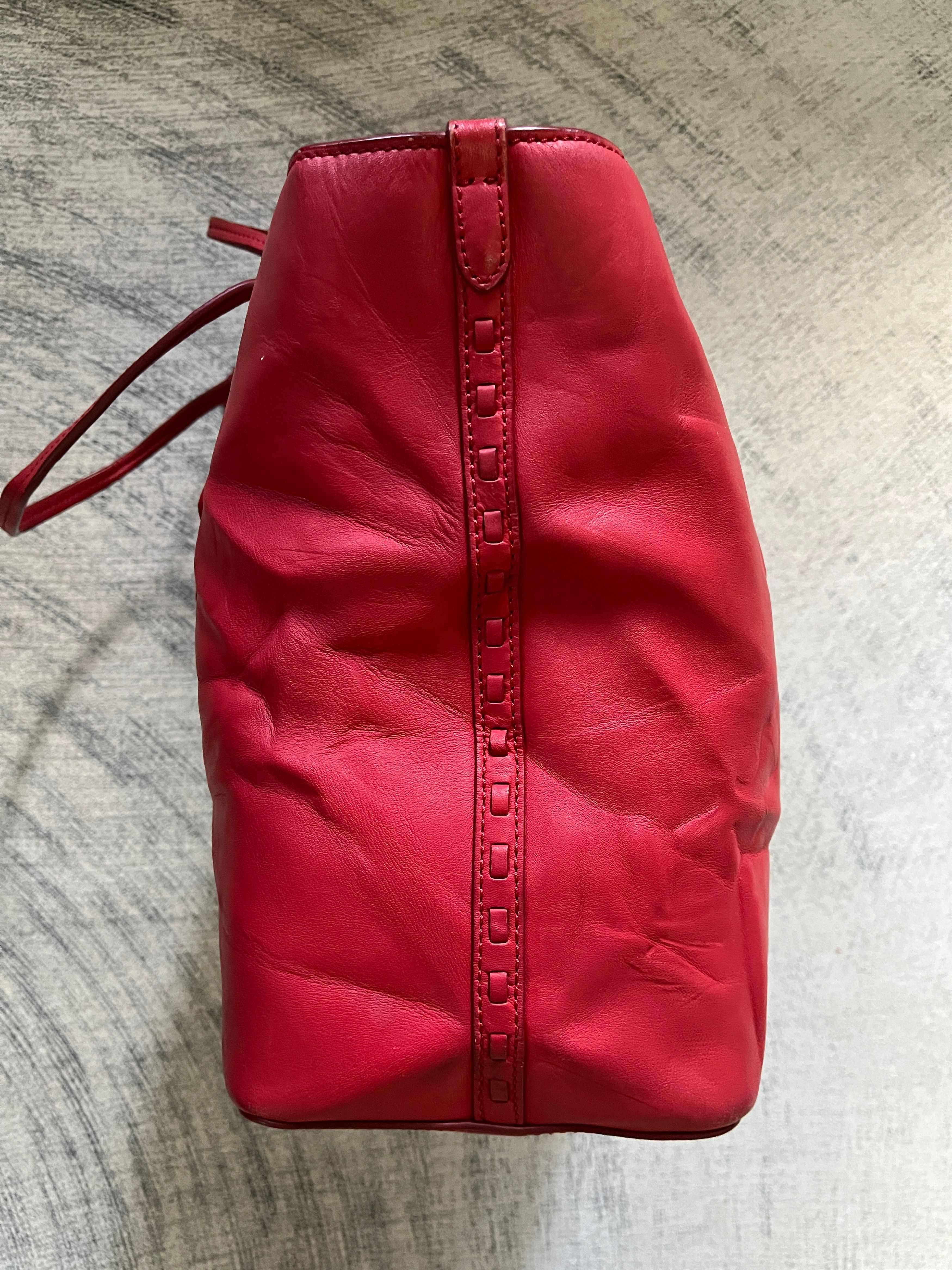 Polo Ralph Lauren Polo RL Full Leather in Red Tote Shoulder Bag Size ONE SIZE - 8 Thumbnail