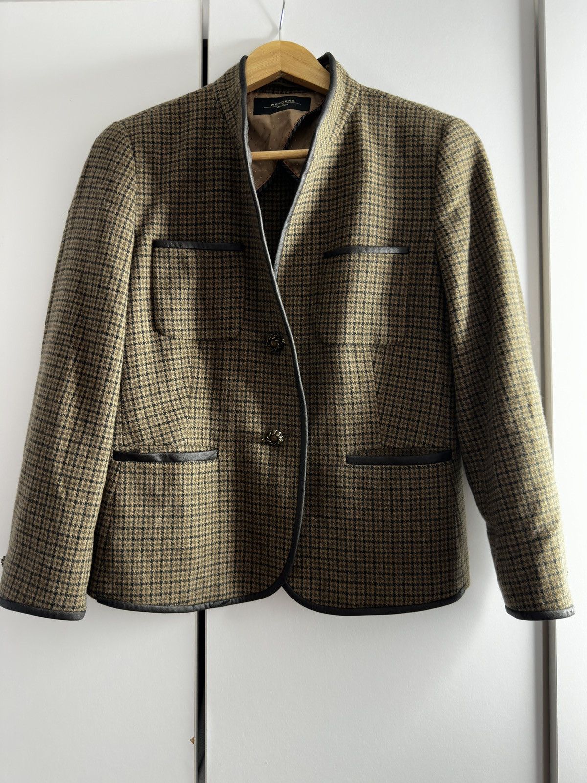 Weekend Max Mara Max Mara Weekend Wool Skirt Suit-Checked Blazer&Skirt Set Size L / US 10 / IT 46 - 8 Thumbnail