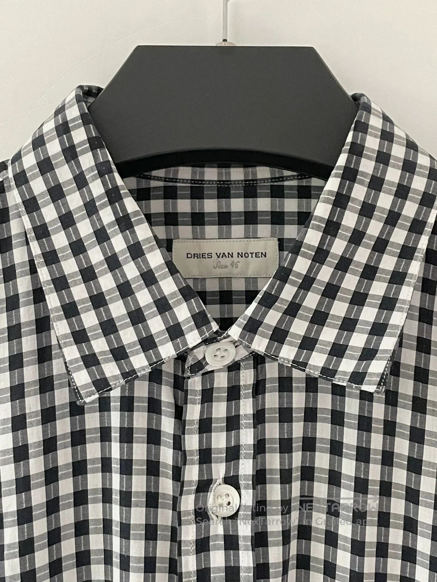 Dries Van Noten Dries Van Noten Black and White Checked Shirt. Size US S / EU 44-46 / 1 - 1 Thumbnail