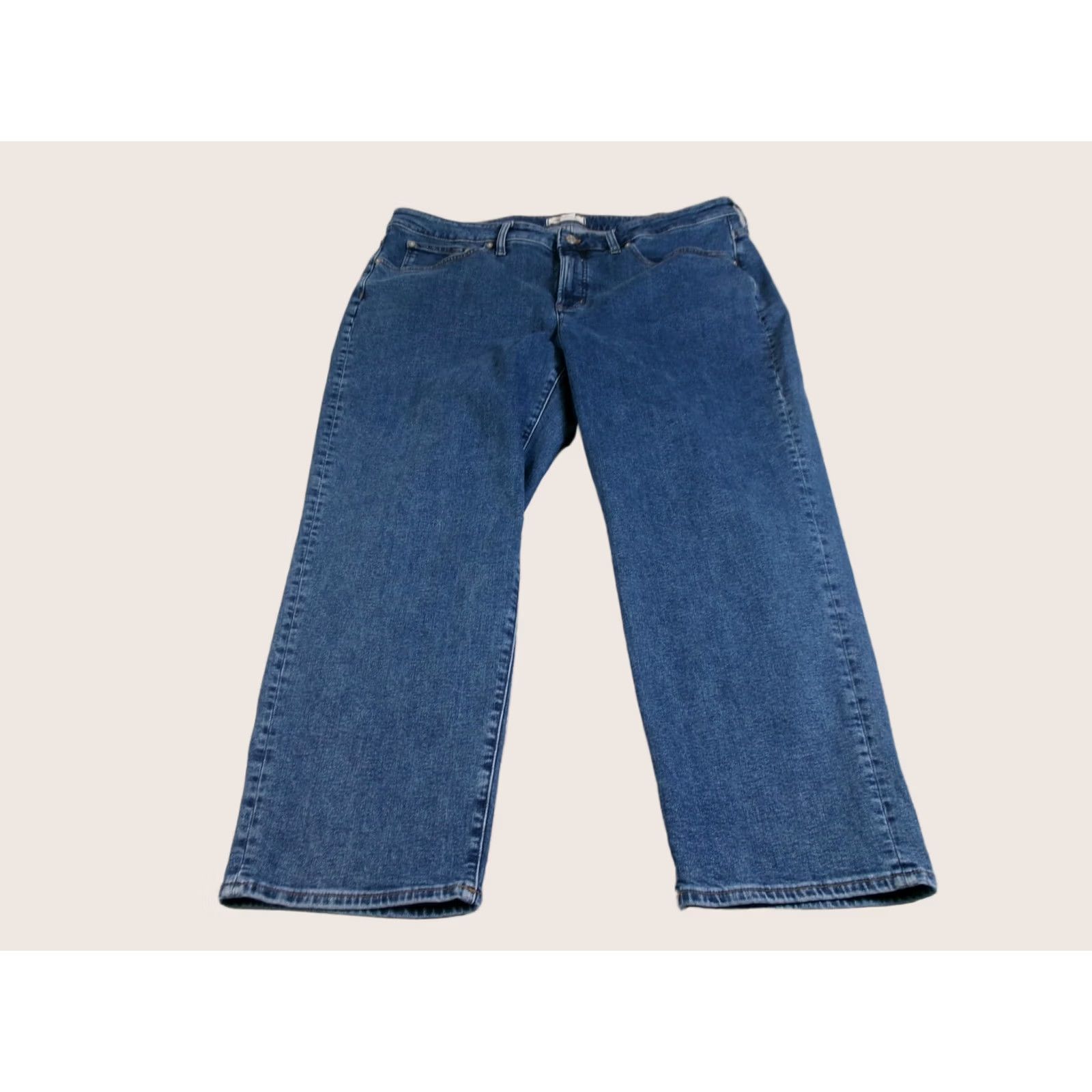 Madewell Madewell Perfect Vintage Straight Jeans Women 18 Blue High Rise Stretch Denim Size 40" / US 18 - 1 Thumbnail
