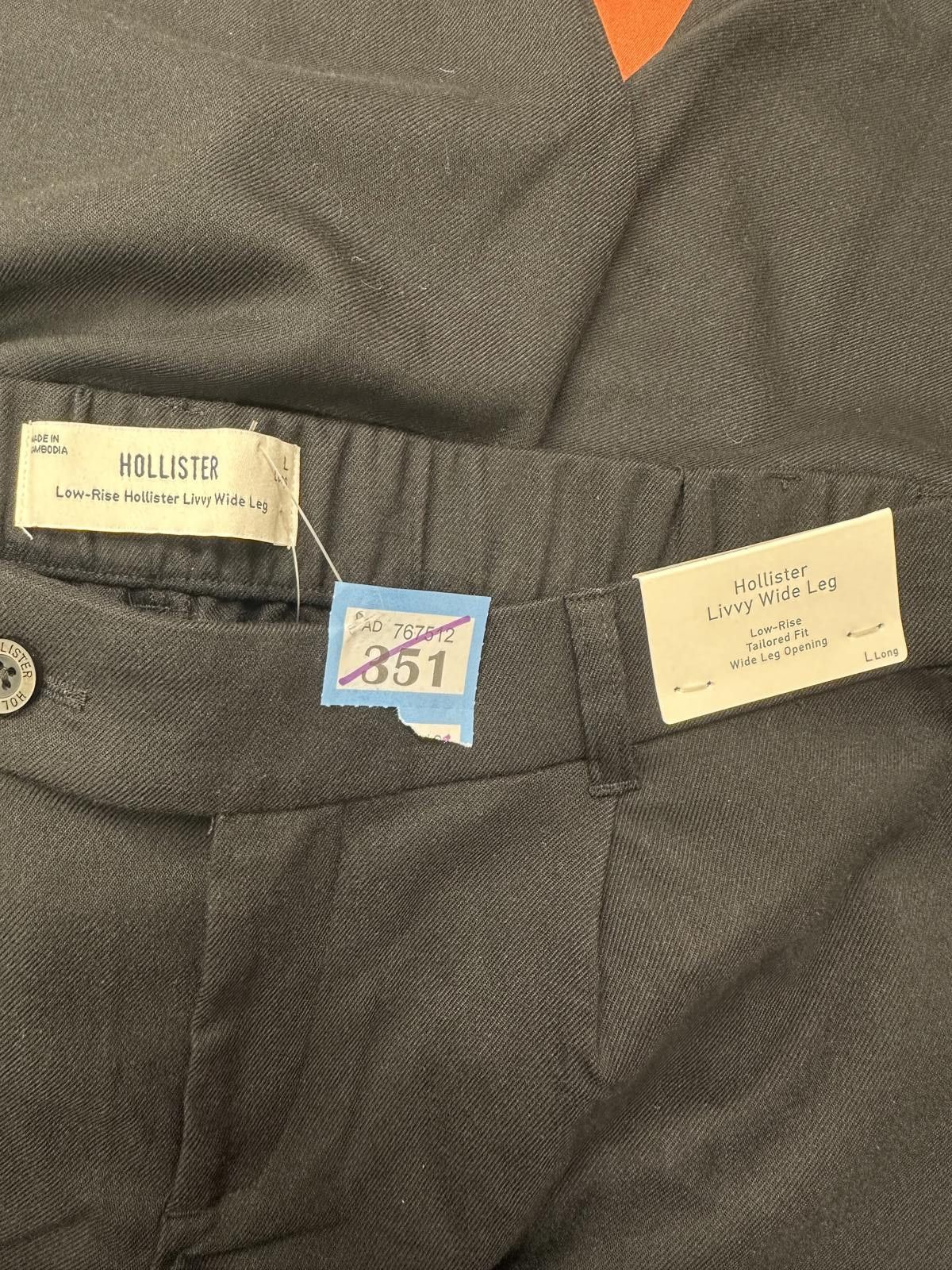 Hollister Hollister Low-Rise Livvy Wide Leg Trousers Size 36" / US 14 / IT 50 - 2 Thumbnail