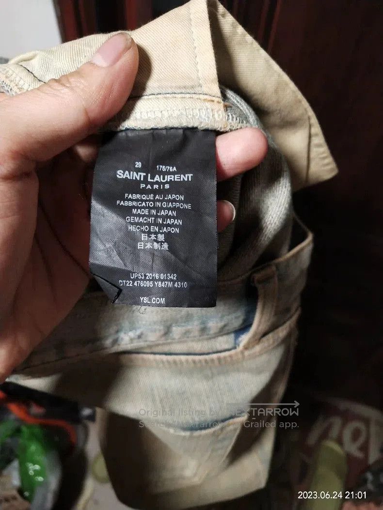 Saint Laurent Paris SLP 16 Distressed Blue Jeans Size 29. Size US 29 - 7 Thumbnail