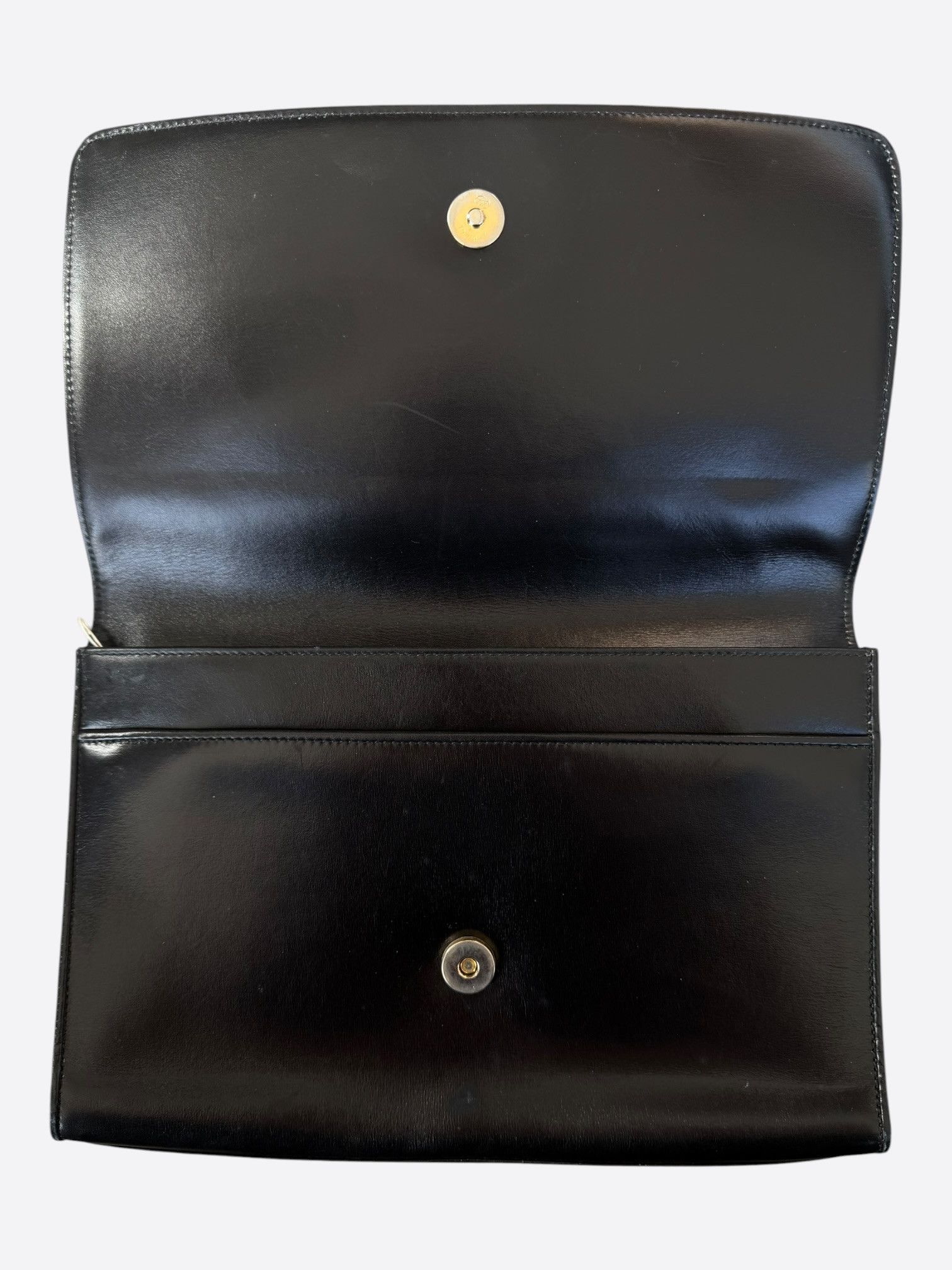 Celine Celine Black & Gold Clutch Size ONE SIZE - 3 Thumbnail