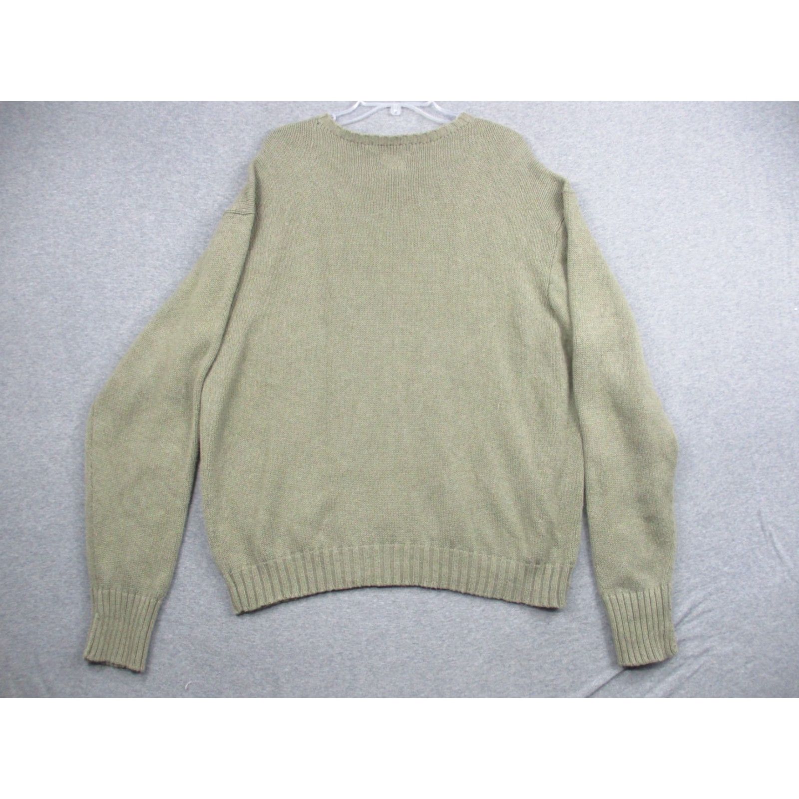 Polo Ralph Lauren VINTAGE Polo Ralph Lauren Sweater Shirt Men XXL Cable Knit Green 80s 90s Logo Pullover Size US XXL / EU 58 / 5 - 7 Thumbnail
