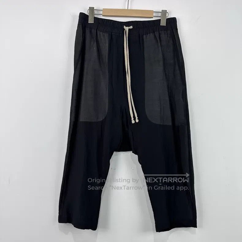 Rick Owens Rick Owens Mainline low-crotch silk slacks pants Size US 38 / EU 54 - 1 Thumbnail