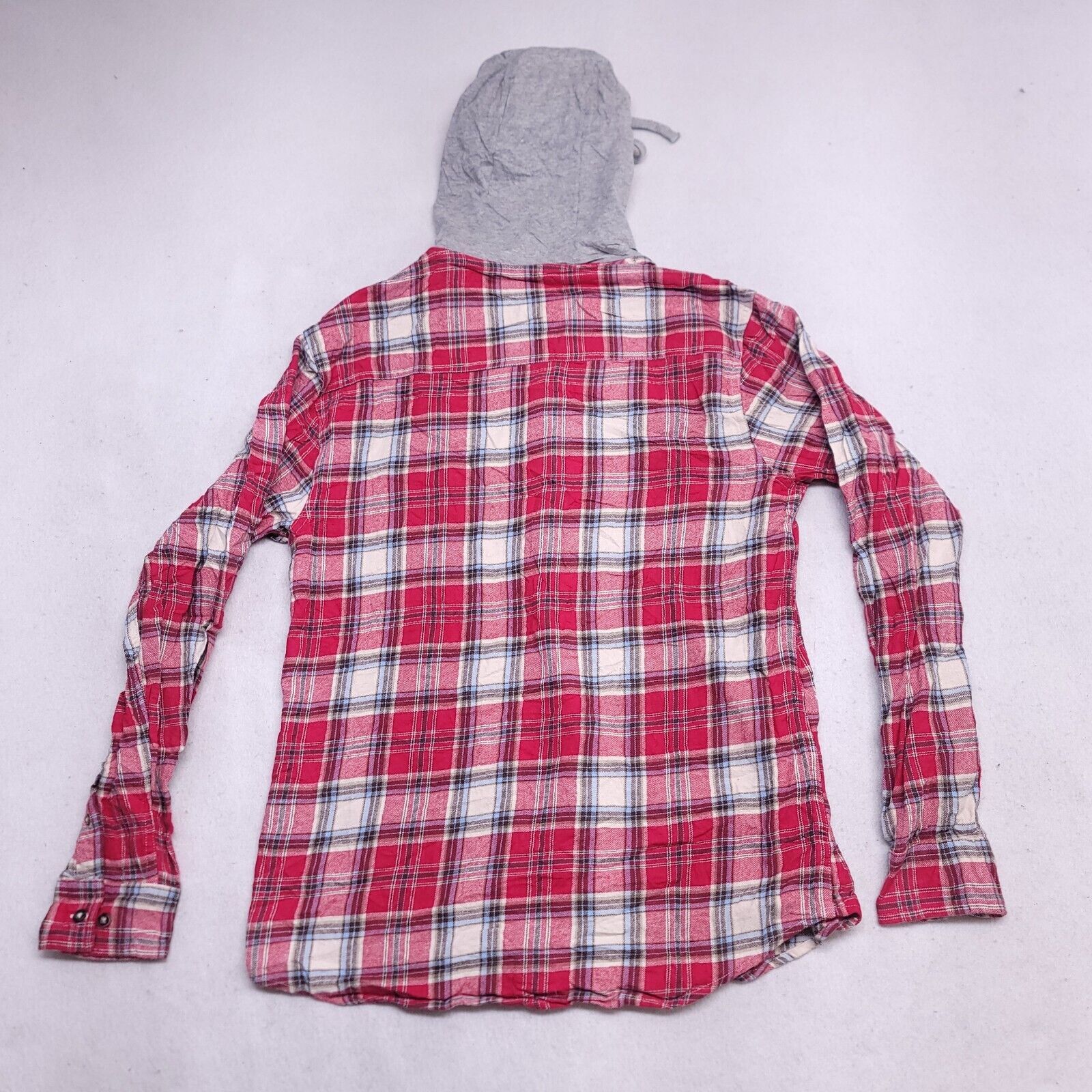 Rsq RSQ Casual Button Up Hoodie Mens Size Medium M Red Plaid Size US M / EU 48-50 / 2 - 10 Thumbnail