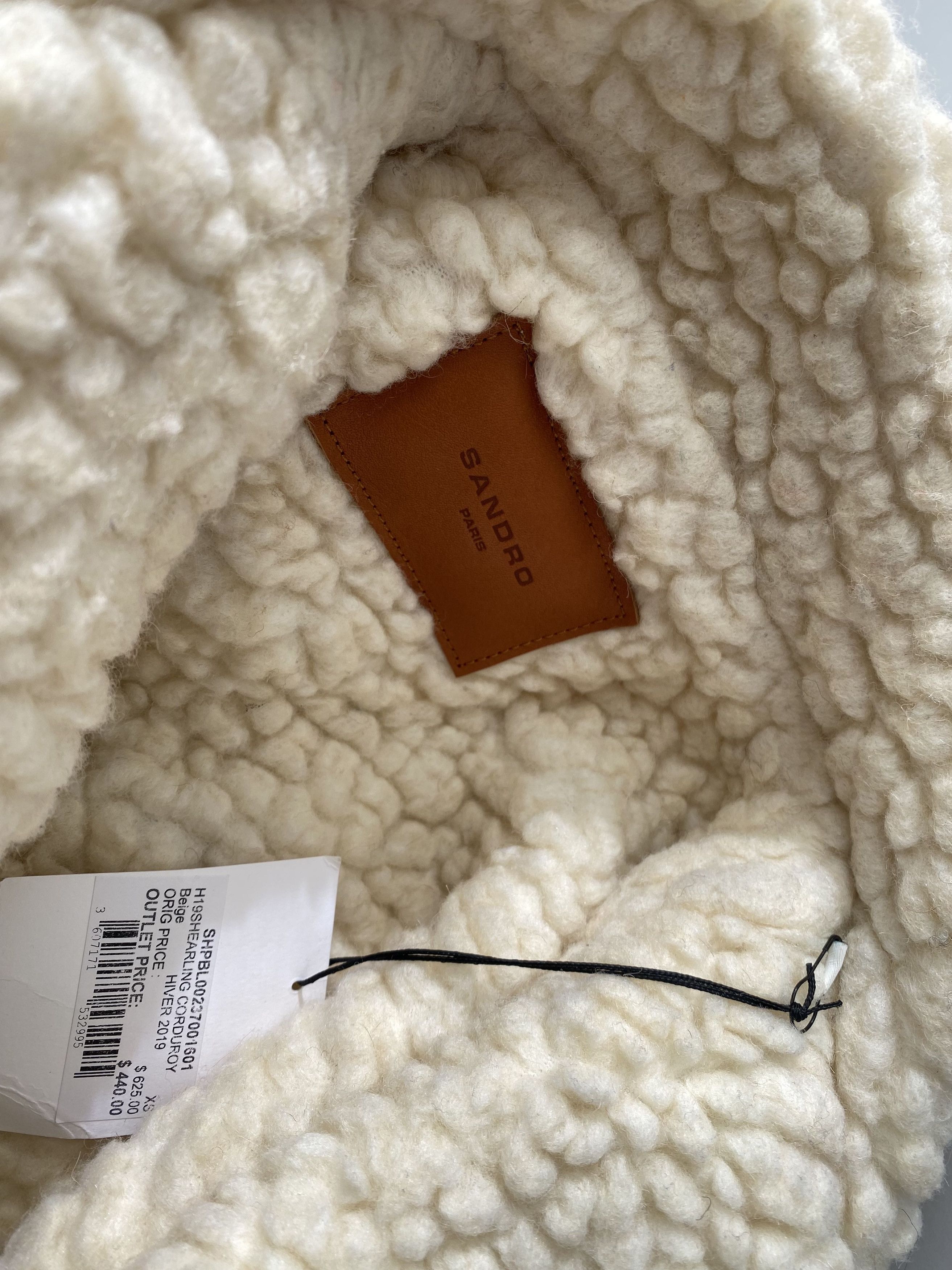 Sandro Corduroy Sherling Jacket Size US XS / EU 42 / 0 - 3 Thumbnail