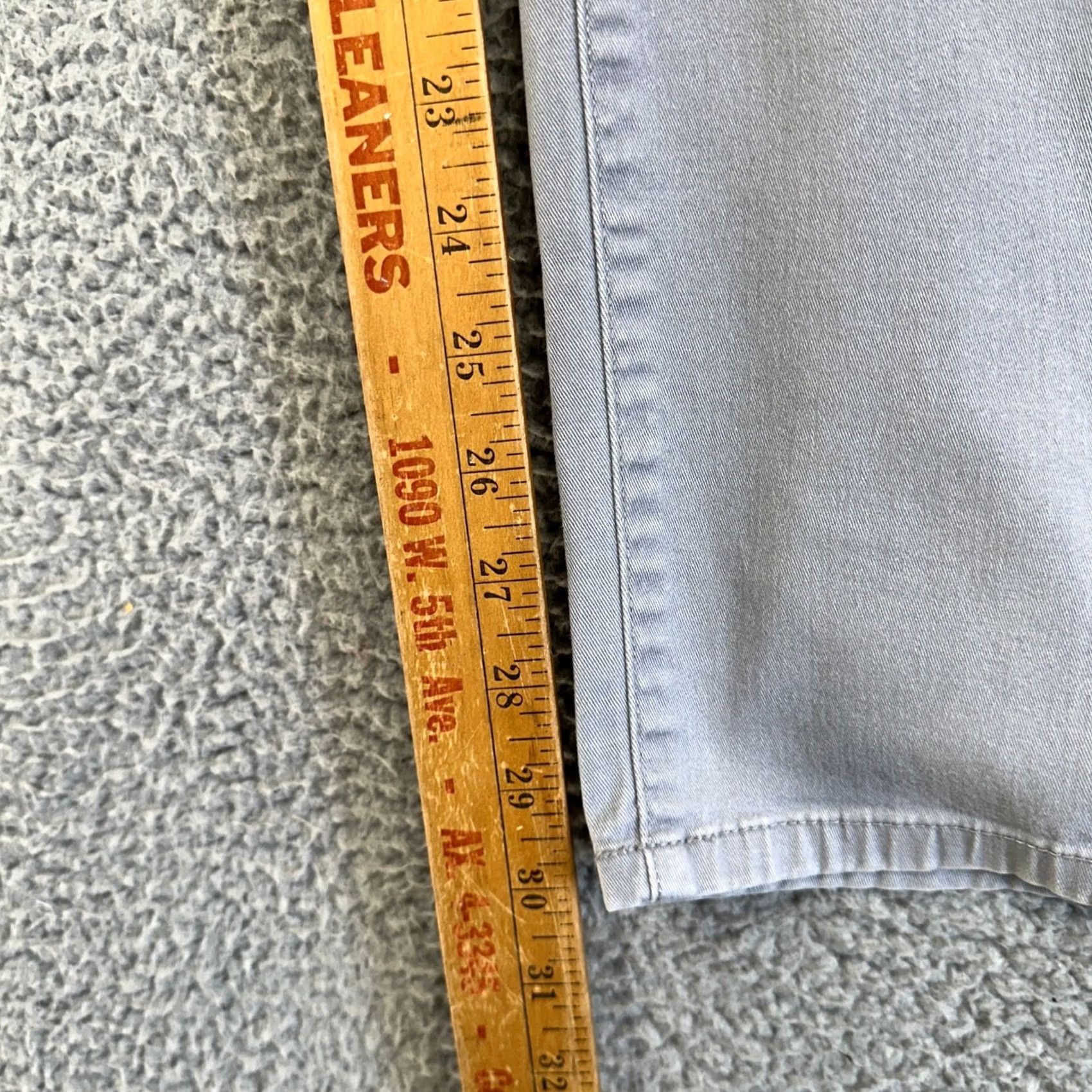 Denime J. Hilburn Jeans Slim Straight 5-Pocket Denim Mens 32x30 Light Gray EUC Stretch Cotton Spandex Slim Size US 32 / EU 48 - 6 Thumbnail