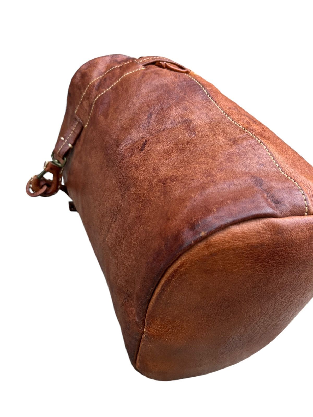Leather Trashed Genten Japan Distress Patina Leather Bag Bucket Size ONE SIZE - 16 Thumbnail