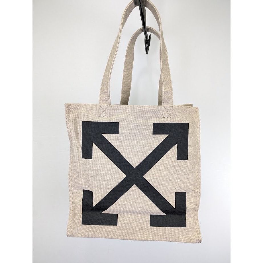 Off-White o1rshd1 Q:2 / Size: OS / Quote Shopper 40 Bag in Beige Black Size ONE SIZE - 3 Thumbnail