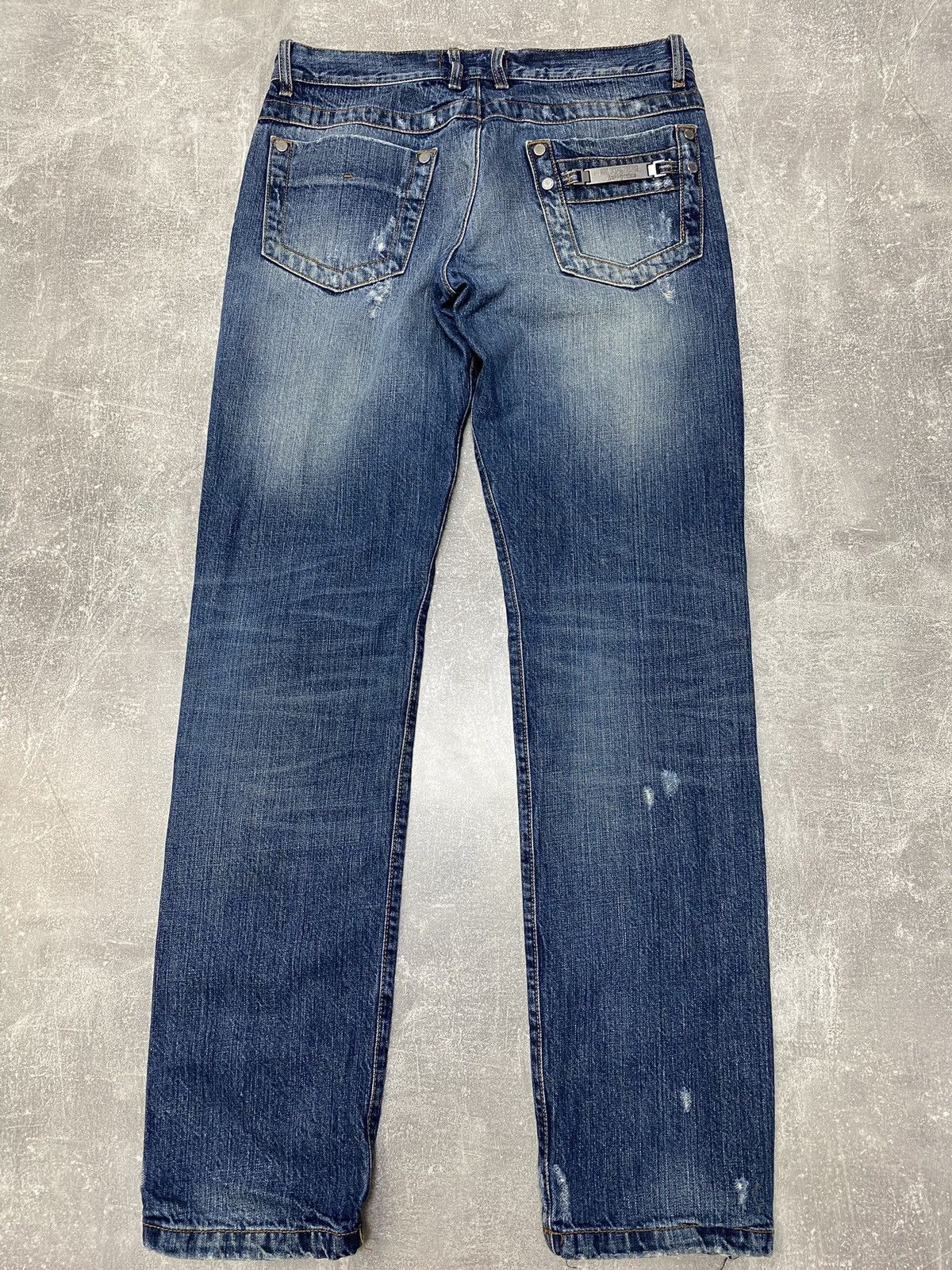 Designer × Dirk Bikkembergs Dirk Bikkembergs Sport Couture Cut Raw Denim Jeans Size US 34 / EU 50 - 13 Thumbnail