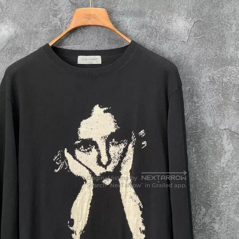 Yohji Yamamoto Yohji Yamamoto black figure sweater. Size US L / EU 52-54 / 3 - 3 Thumbnail