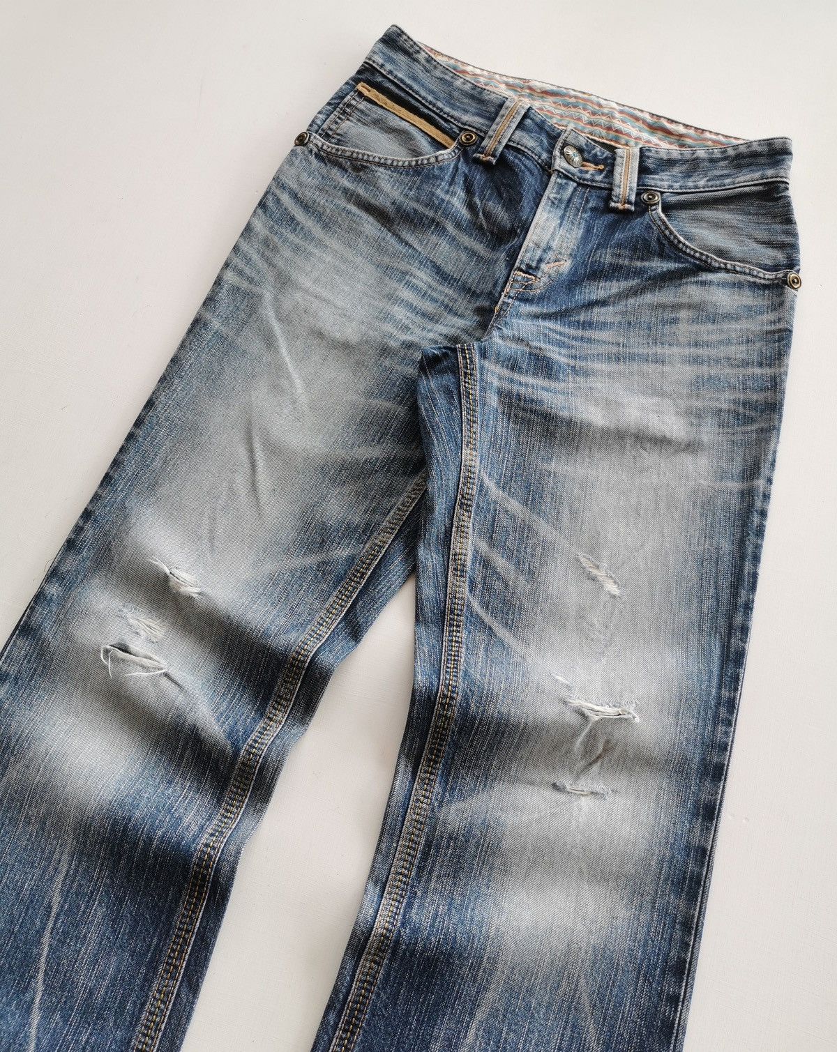 Edwin Edwin 441XVS Bootcut Distressed Jeans Size US 29 - 3 Thumbnail