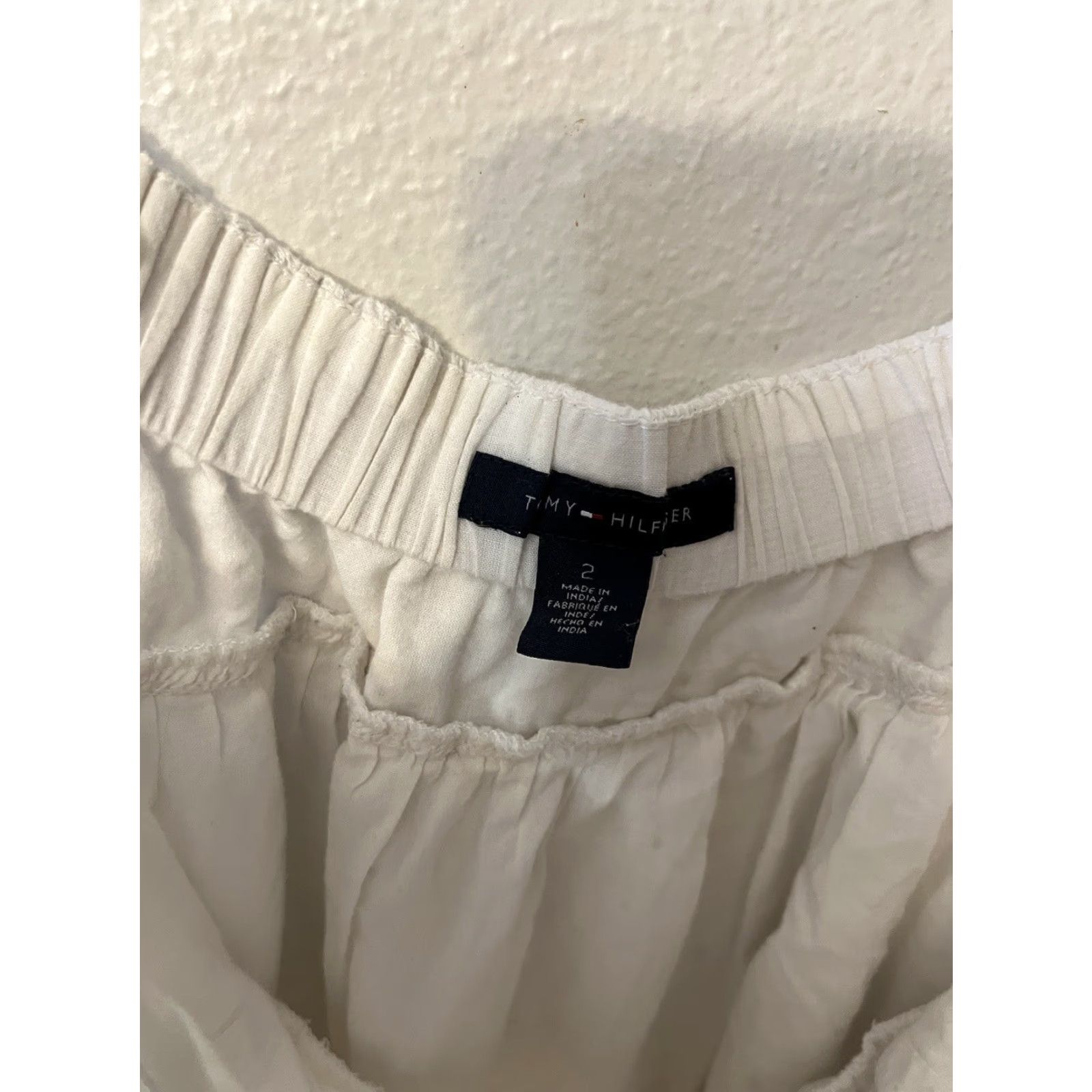 Tommy Hilfiger Tommy Hilfiger Strapless White Dress 2 Women Solid Satin Stripe Down Side Size XS / US 0-2 / IT 36-38 - 3 Thumbnail